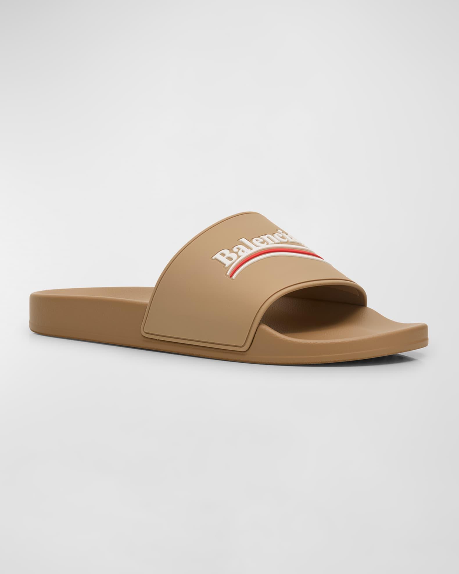 Men's Rubber Logo Pool Slides Product Image