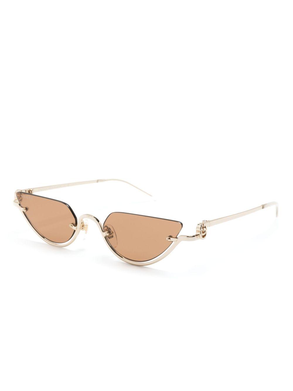 half-rim geometric-frame sunglasses Product Image