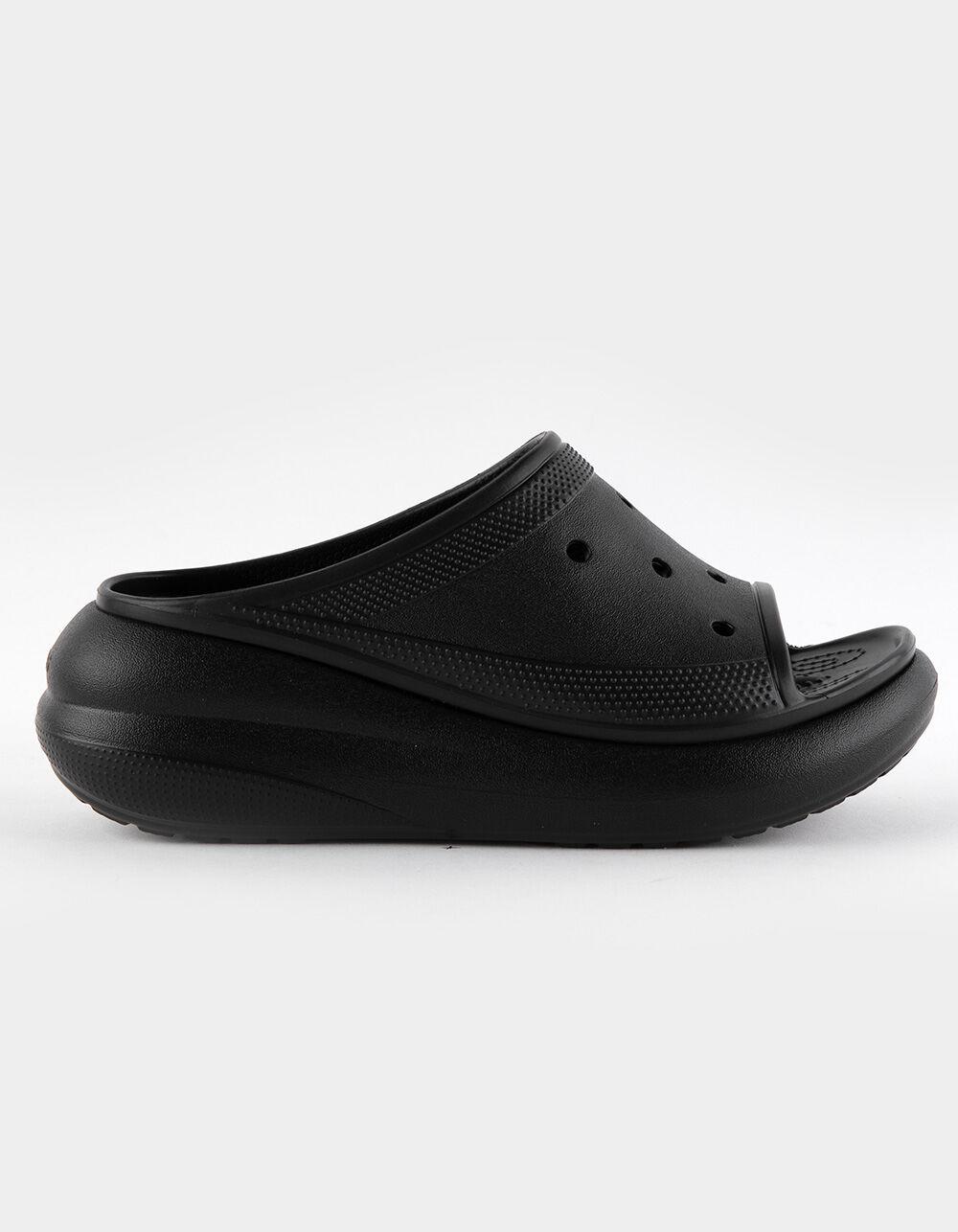 CROCS Classic Crush Womens Slide Sandals - BLACK Product Image