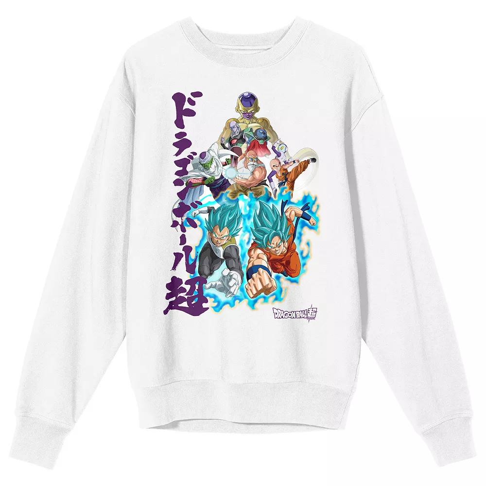 Men's Dragon Ball Super Saiyan Long Sleeve Graphic Tee, Size: Small, White Product Image