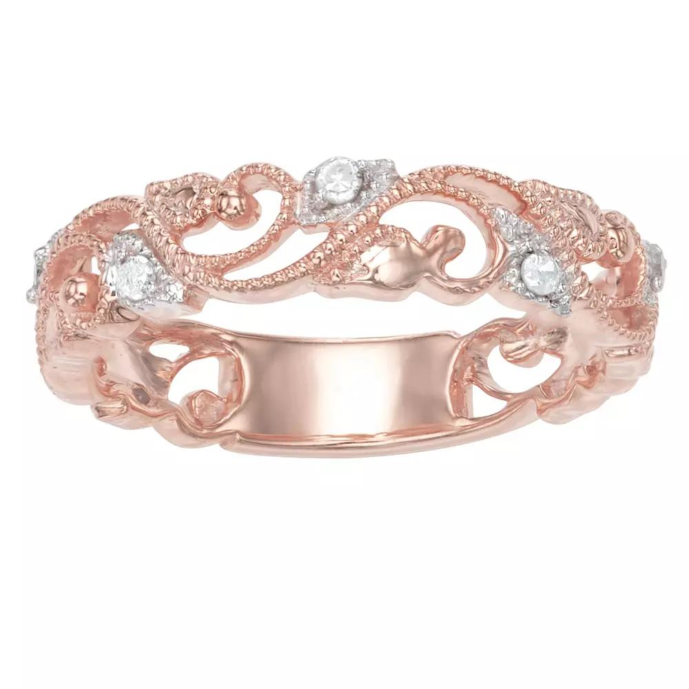 HDI Sterling Silver 1/10 Carat T.W. Diamond Ring, Women's,  Product Image