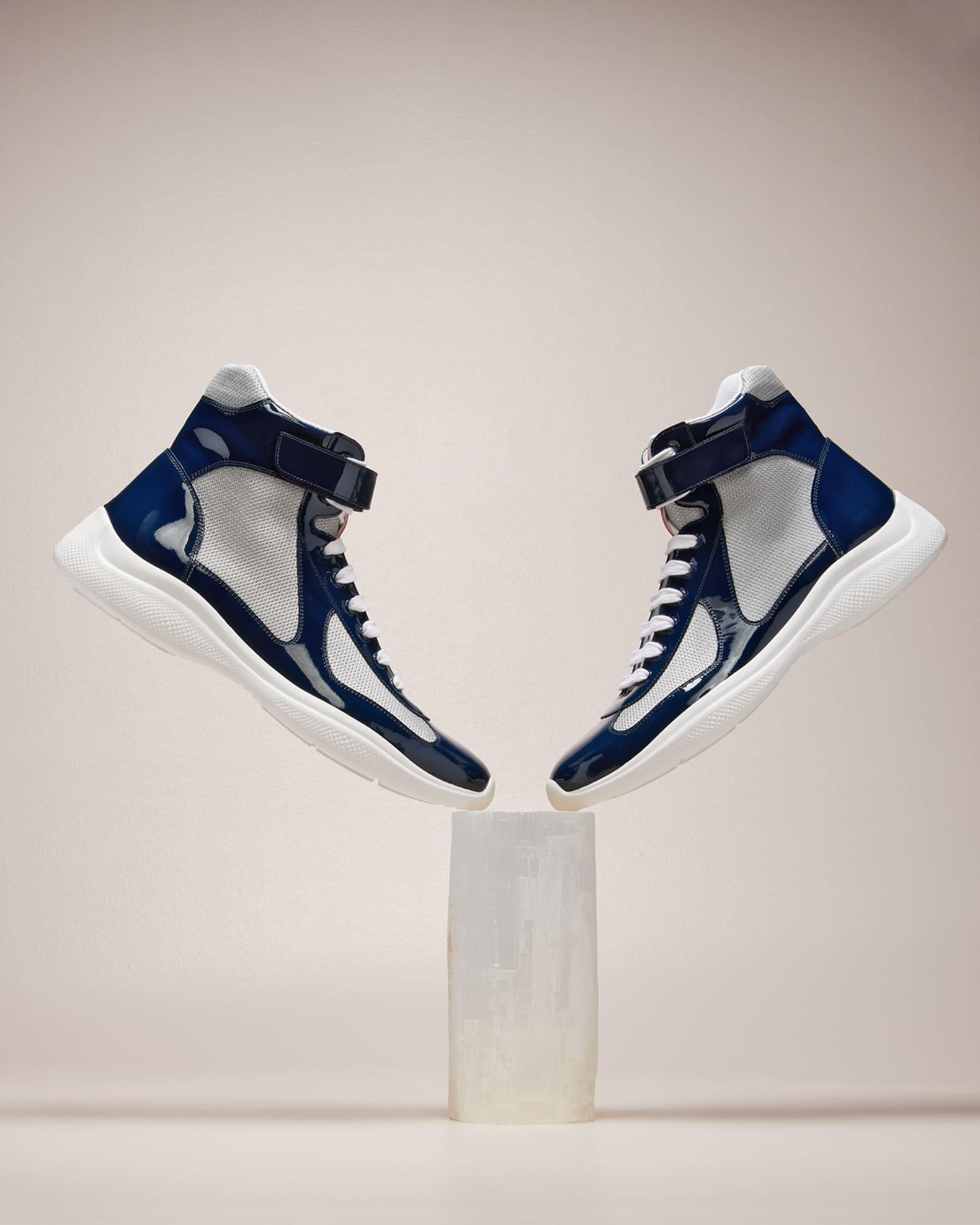 Men's America's Cup Patent Leather High-Top Sneakers Product Image