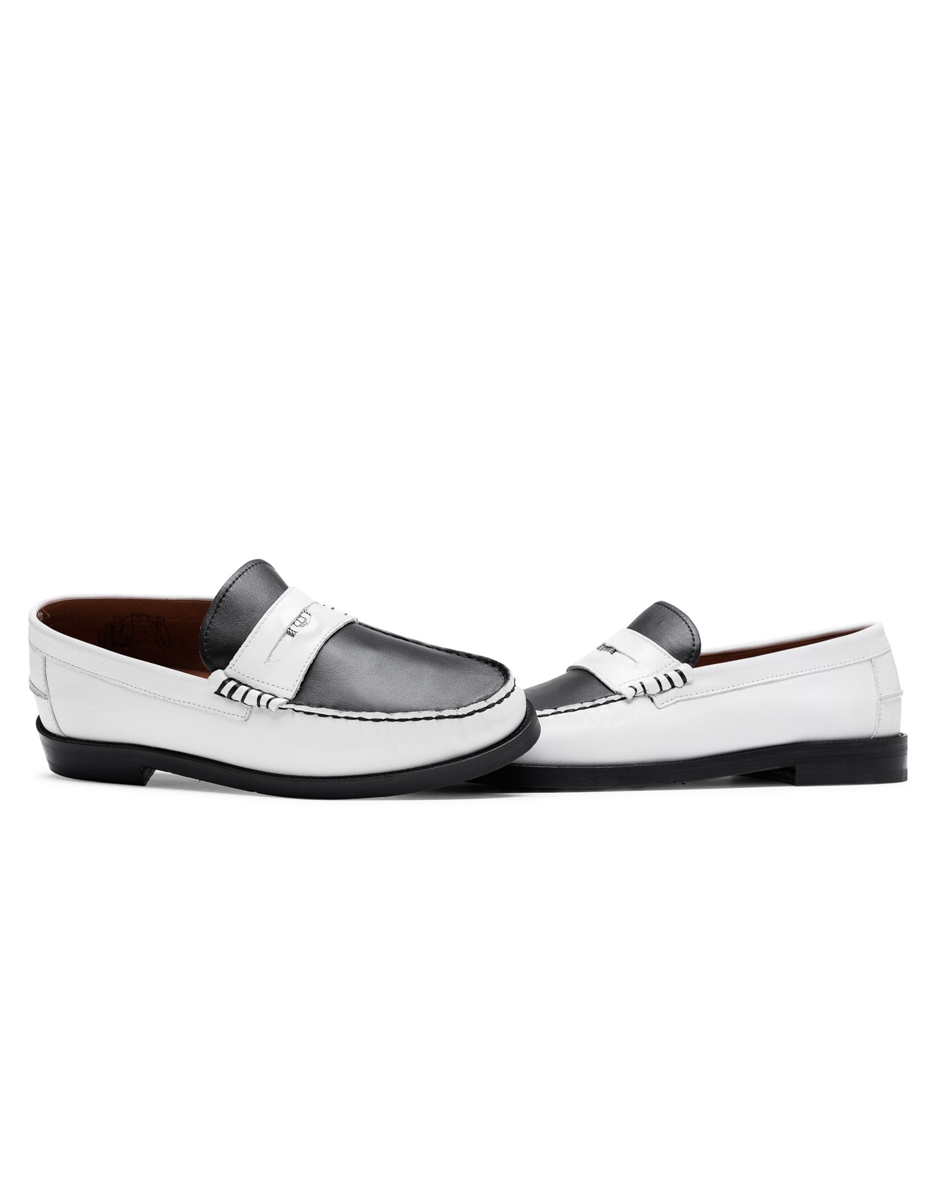 Riviera White/Black Leather Product Image