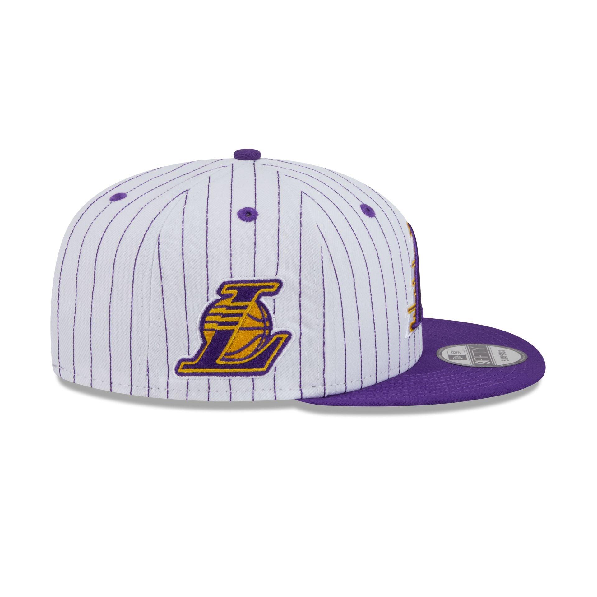 Los Angeles Lakers Deceptor Pinstripe 9FIFTY Snapback Hat Male Product Image