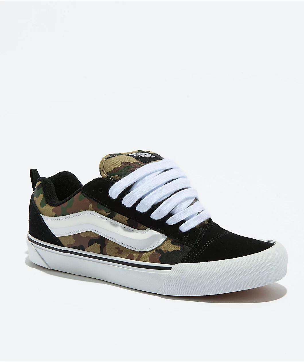 Vans Knu Skool Black & Camo Skate Shoes Product Image