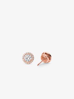 Precious Metal-Plated Sterling Pavé Studs Product Image