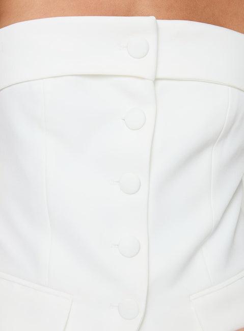 Change It Up Strapless Top White Product Image