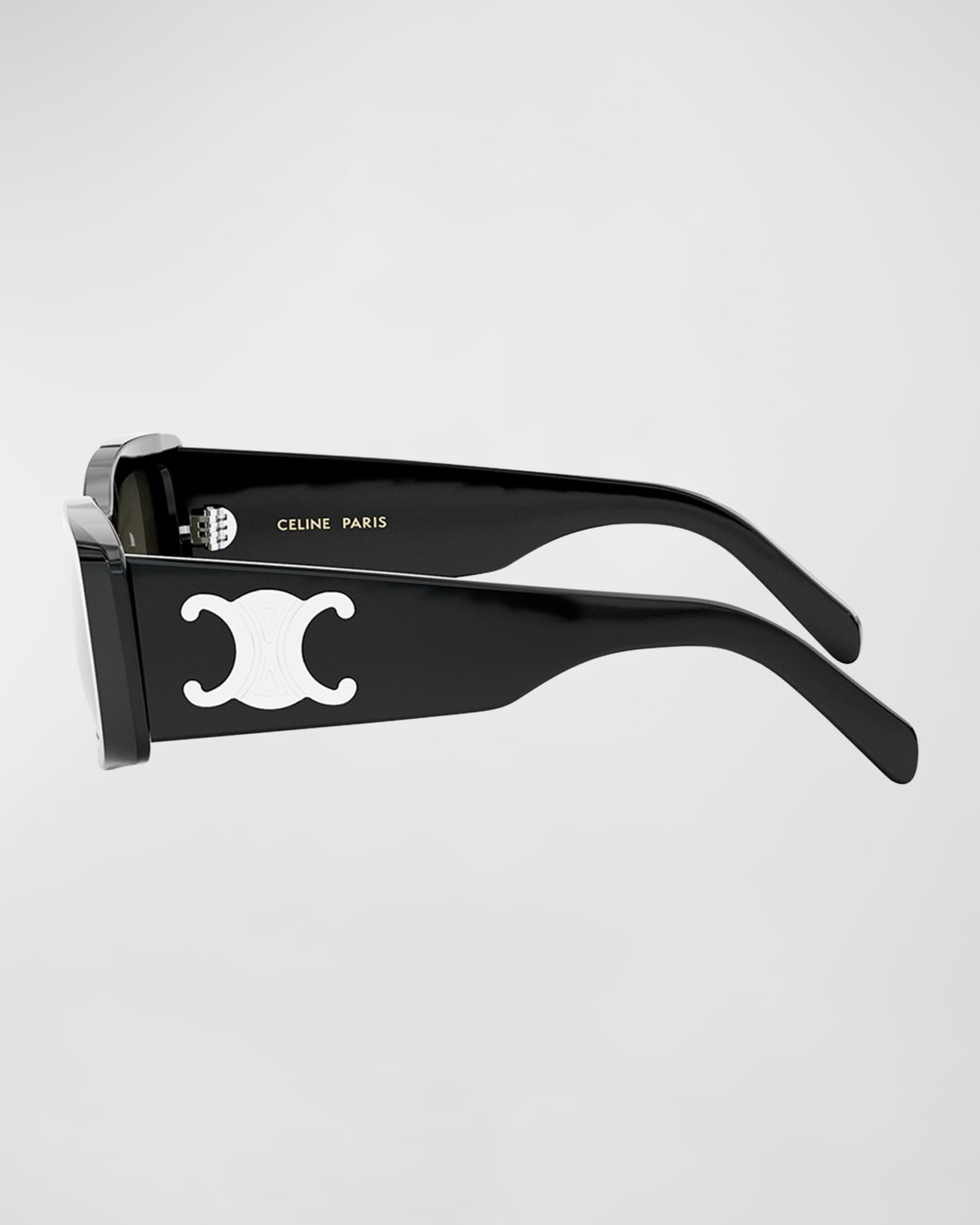 Men's Triomphe Rectangular Acetate Sunglasses Product Image