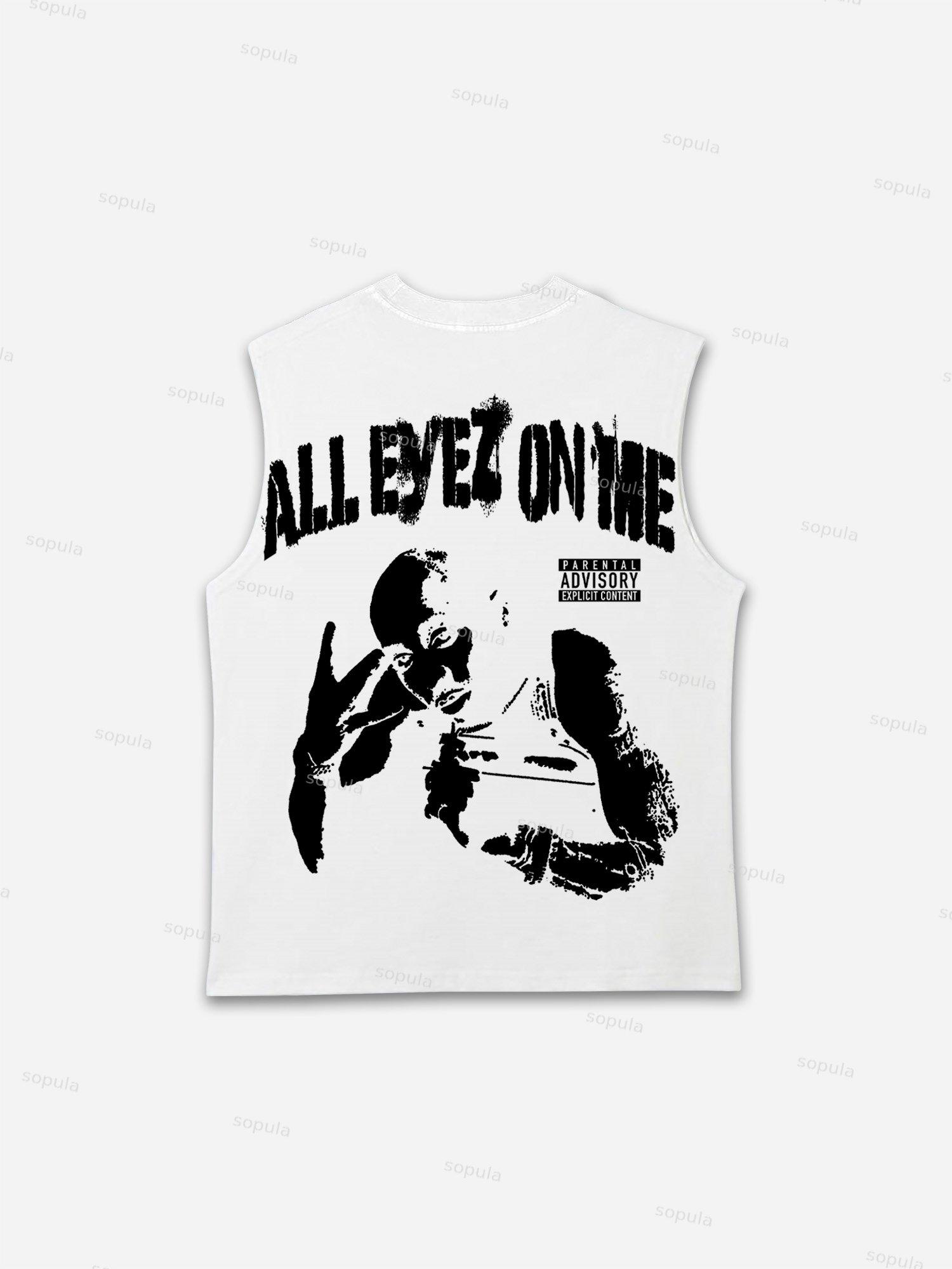 All Eyez On Me 2017 Rap Legend Graphic Sleeveless Shirts Tank Top Product Image