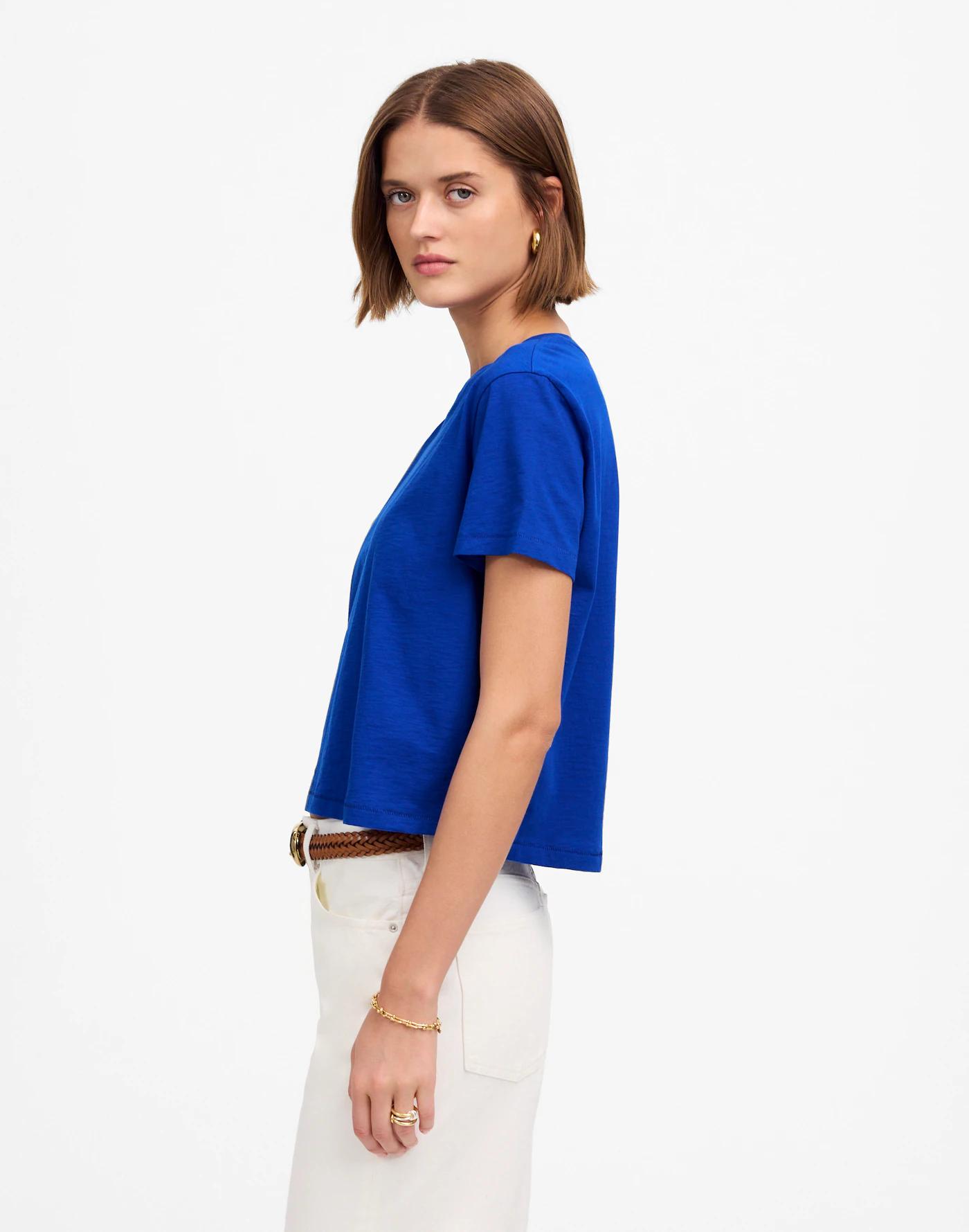 Slub Boxy-Crop Tee Product Image