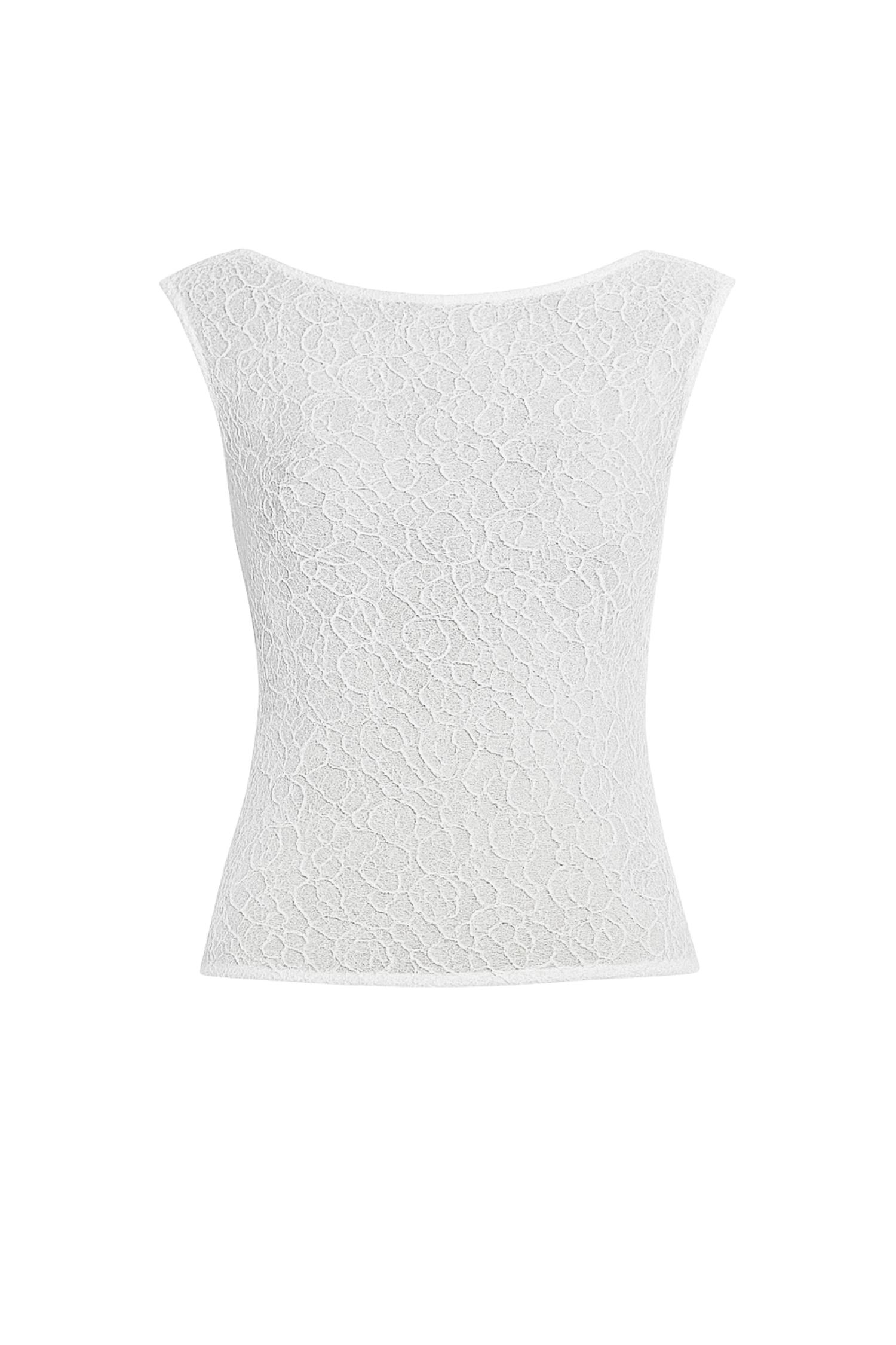 LANI TOP - DOVE LACE Product Image