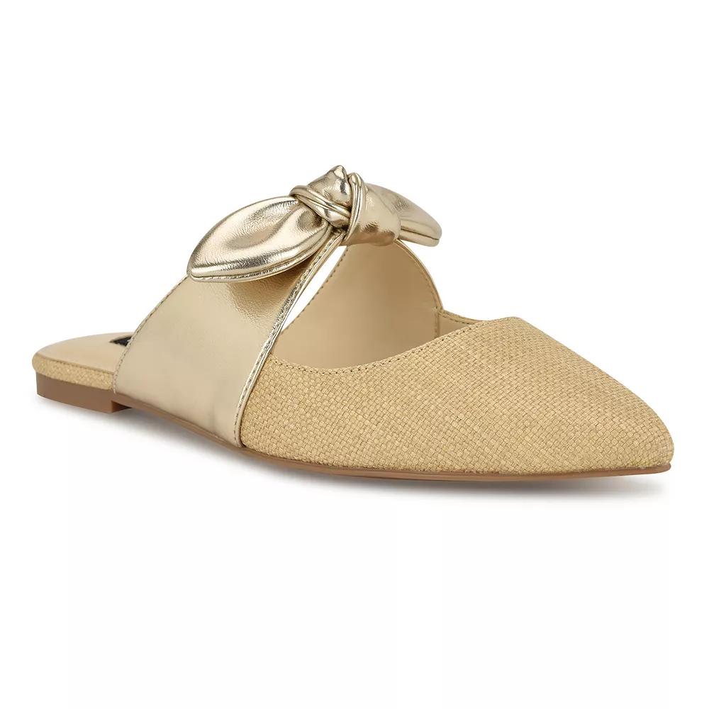 Nine West Bowin Slip-On Pointy Toe Dress Flats, Women's, Size: 8, Light Natural Product Image