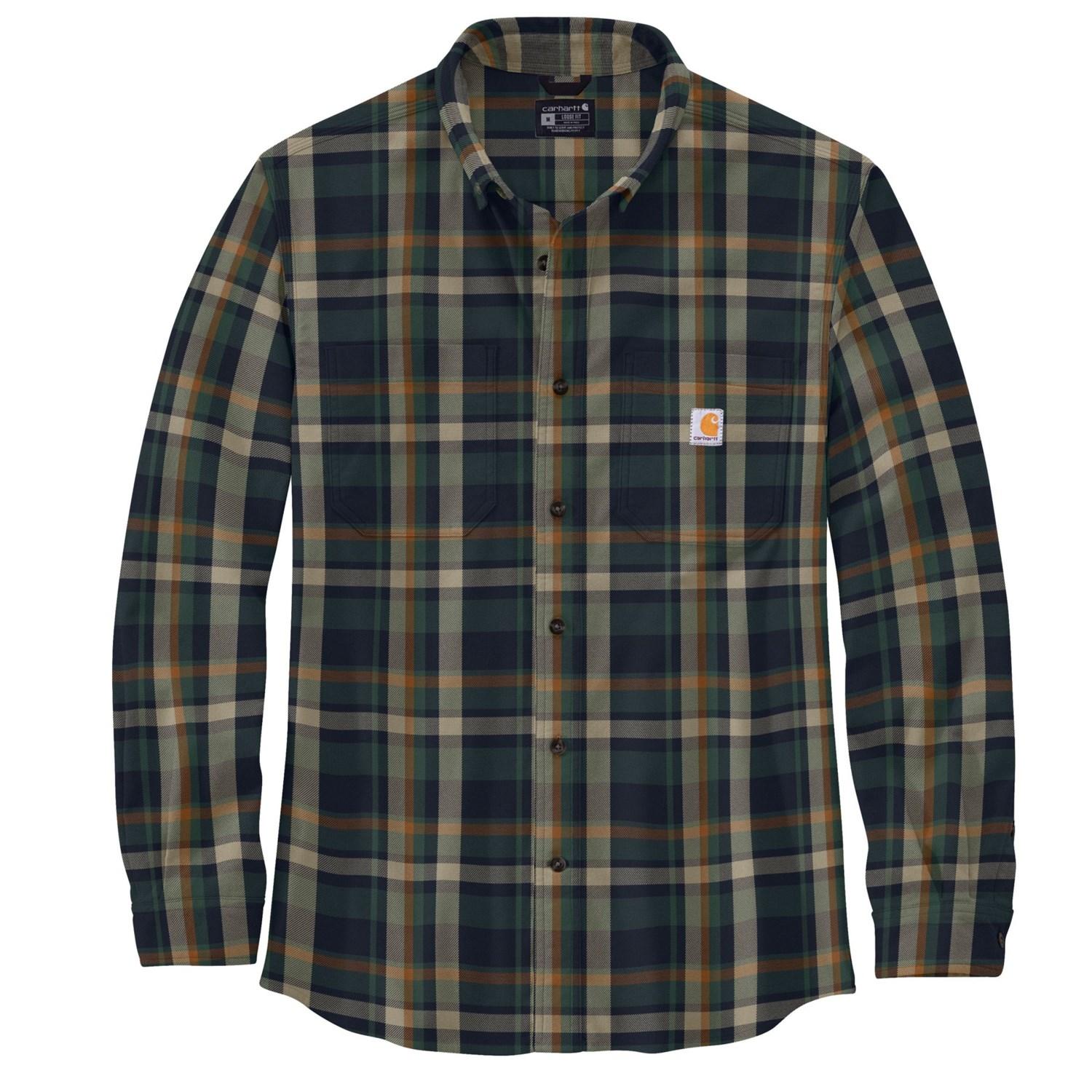 Carhartt 106352 Rugged Flex® Relaxed Fit Midweight Flannel Plaid Shirt - Long Sleeve Product Image