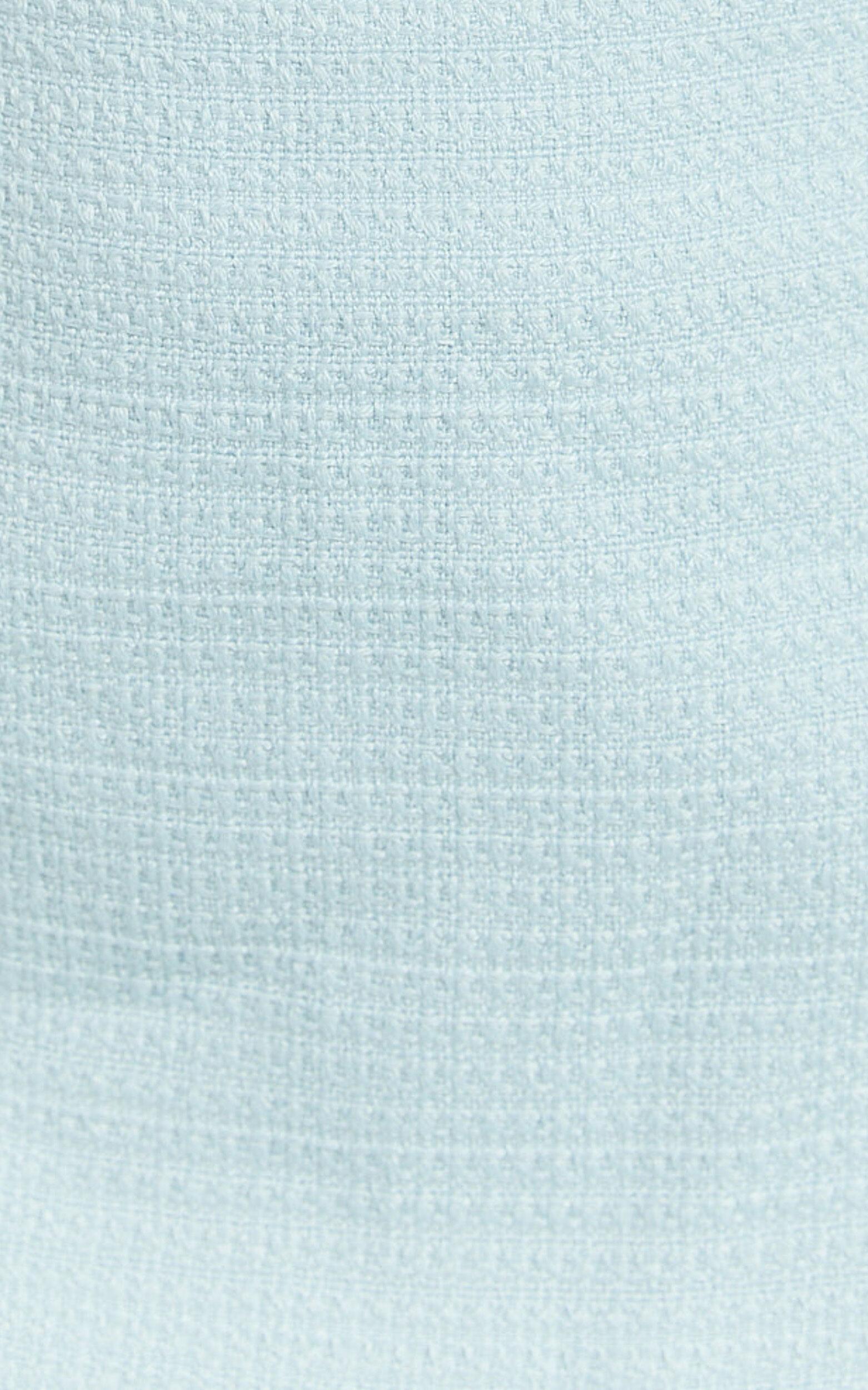 Estella Two Piece Set - Shawl Collar Button Down Boucle Top and Mini Skirt Set in Blue Product Image