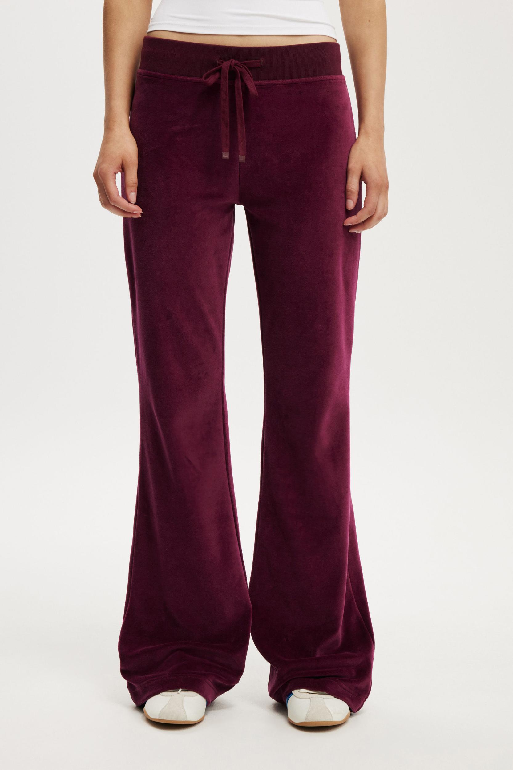 Velour Wide Leg Sweatpant Product Image