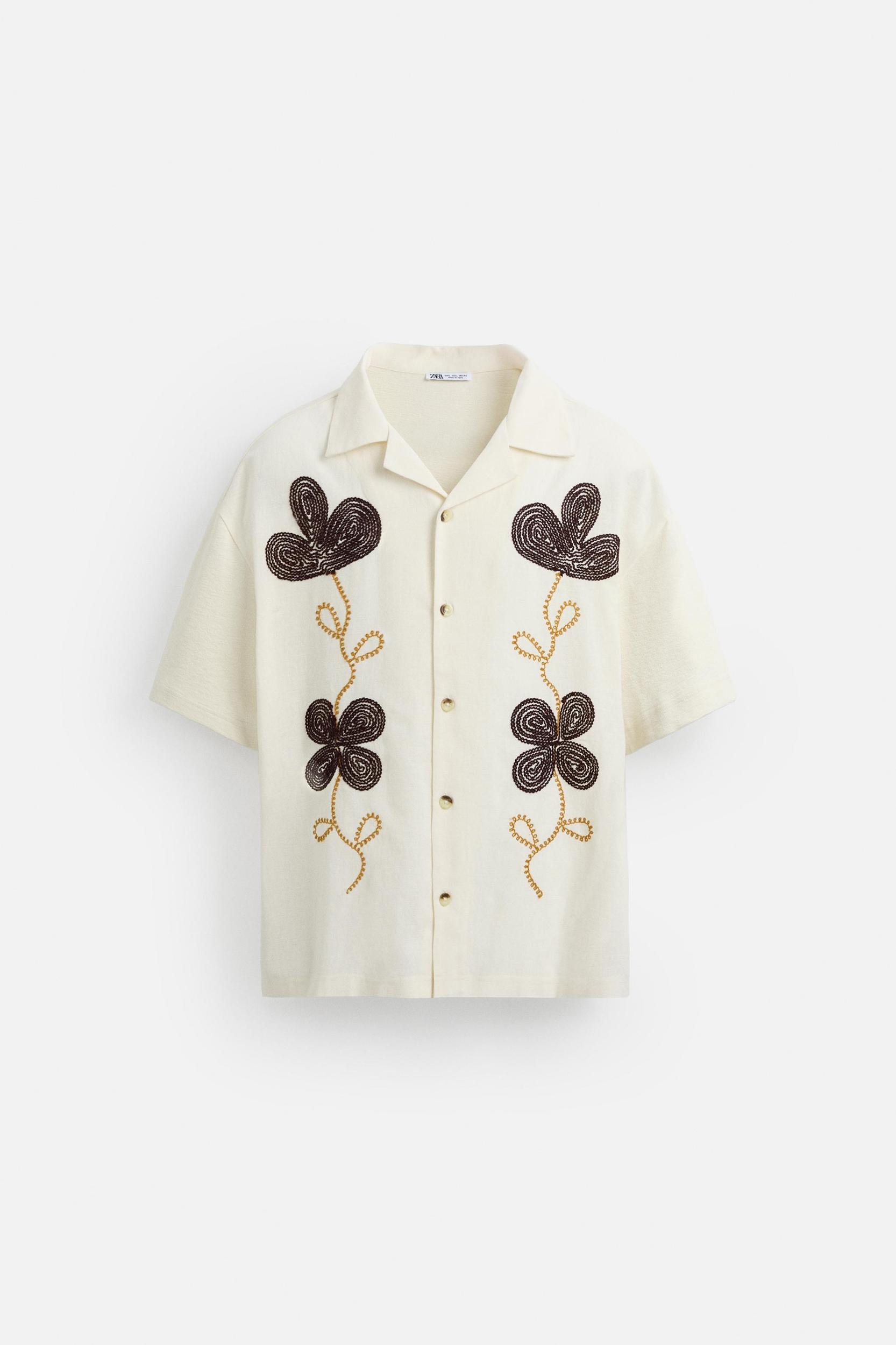 FLORAL EMBROIDERY SHIRT Product Image