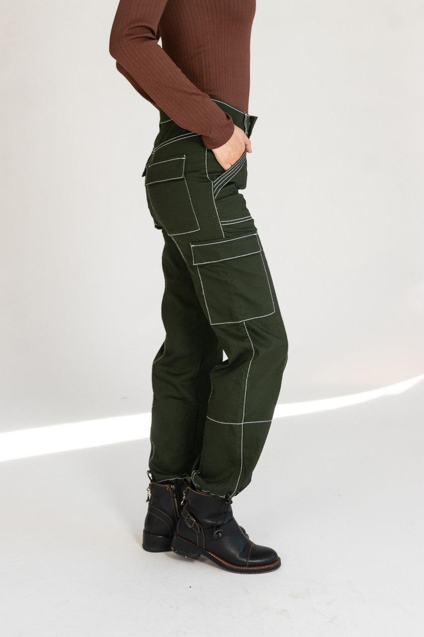 Contrast Seam Cargo Joggers Product Image