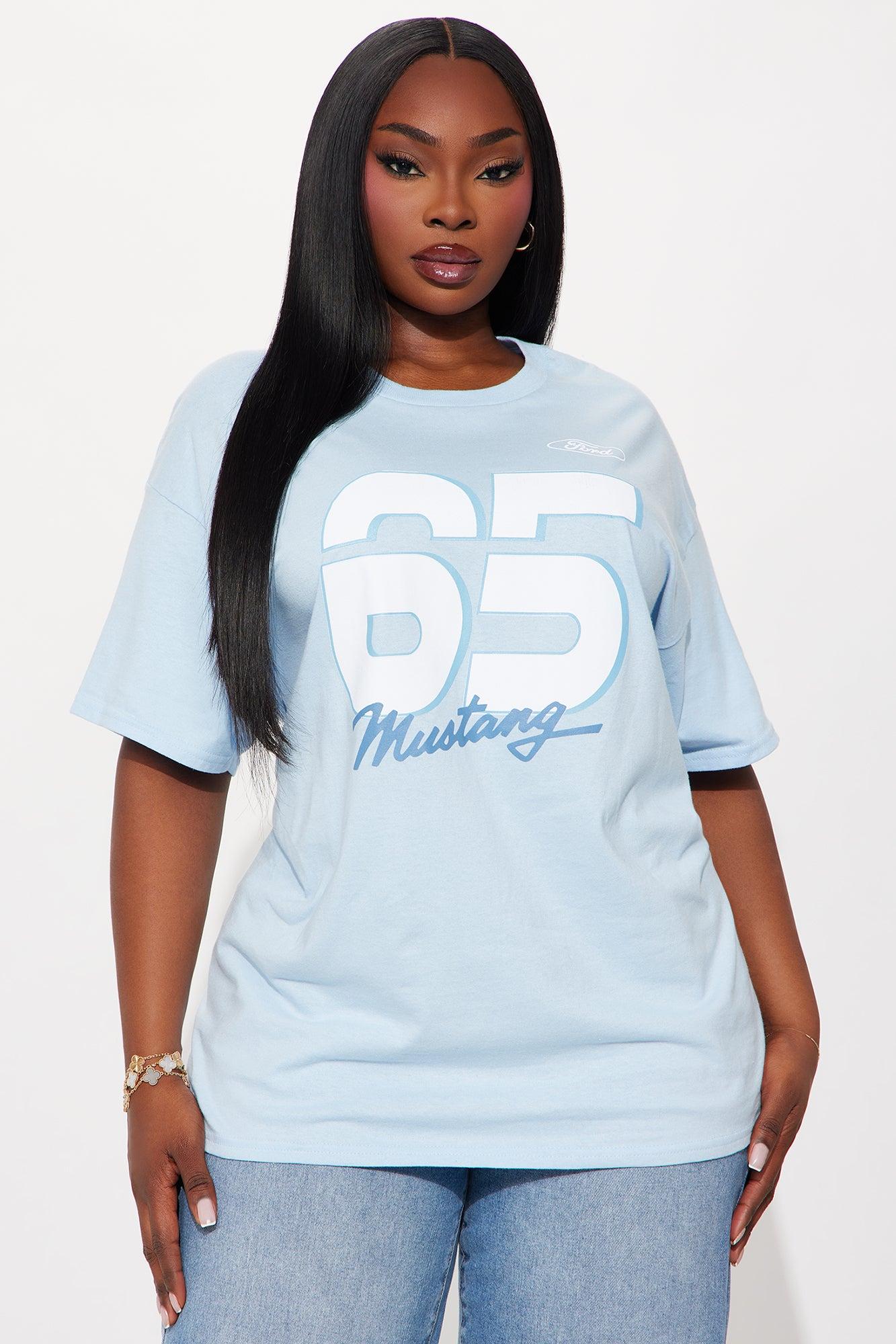 Ford Mustang 65 Oversized Tee - Light Blue Product Image
