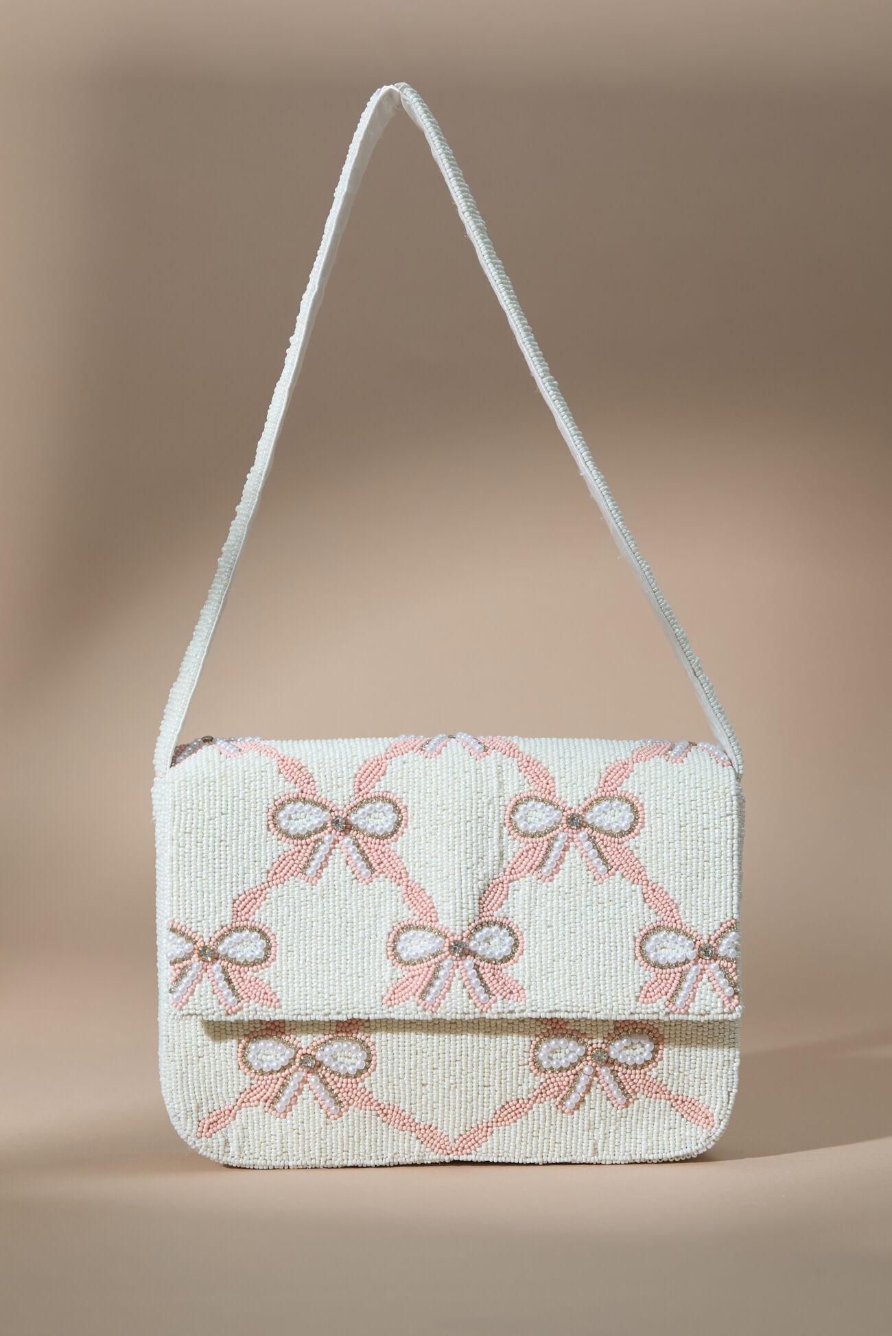 Beaded Bow Shoulder Purse Product Image