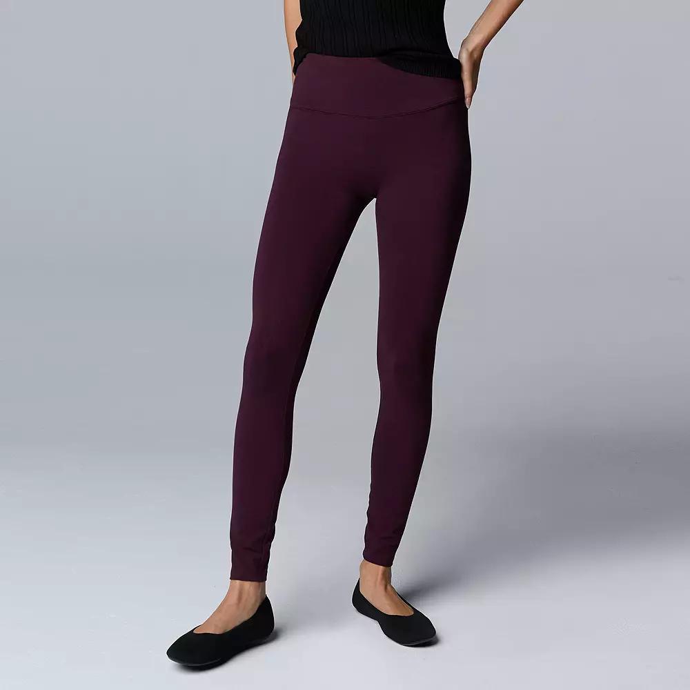 Women's Simply Vera Vera Wang Live-In Shaping High Rise Leggings,  Product Image