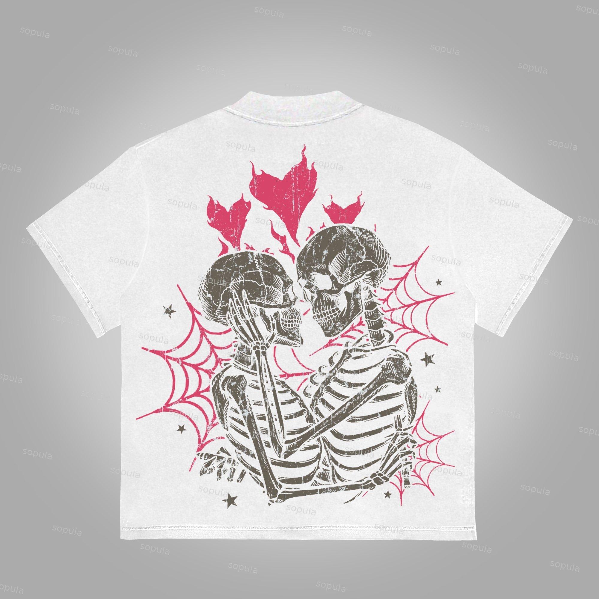 Sopula Til Death Do Us Part Make Old Vintage Printed Graphics Cotton T-Shirt Product Image