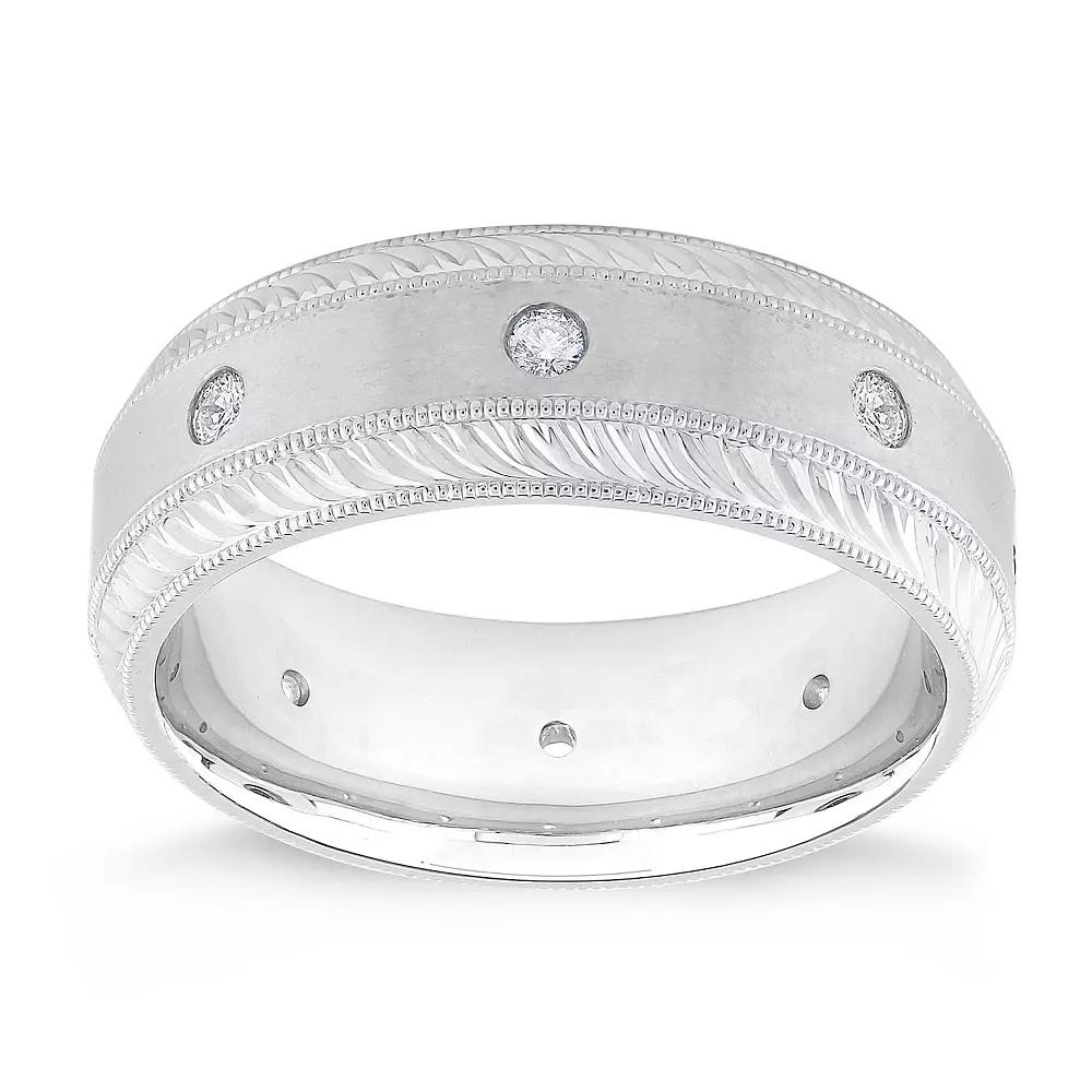 Galaxie Solaire 10k White Gold 1/4 Carat T.W. Lab-Grown Diamond Men's Eternity Ring, 10k Whgold Product Image