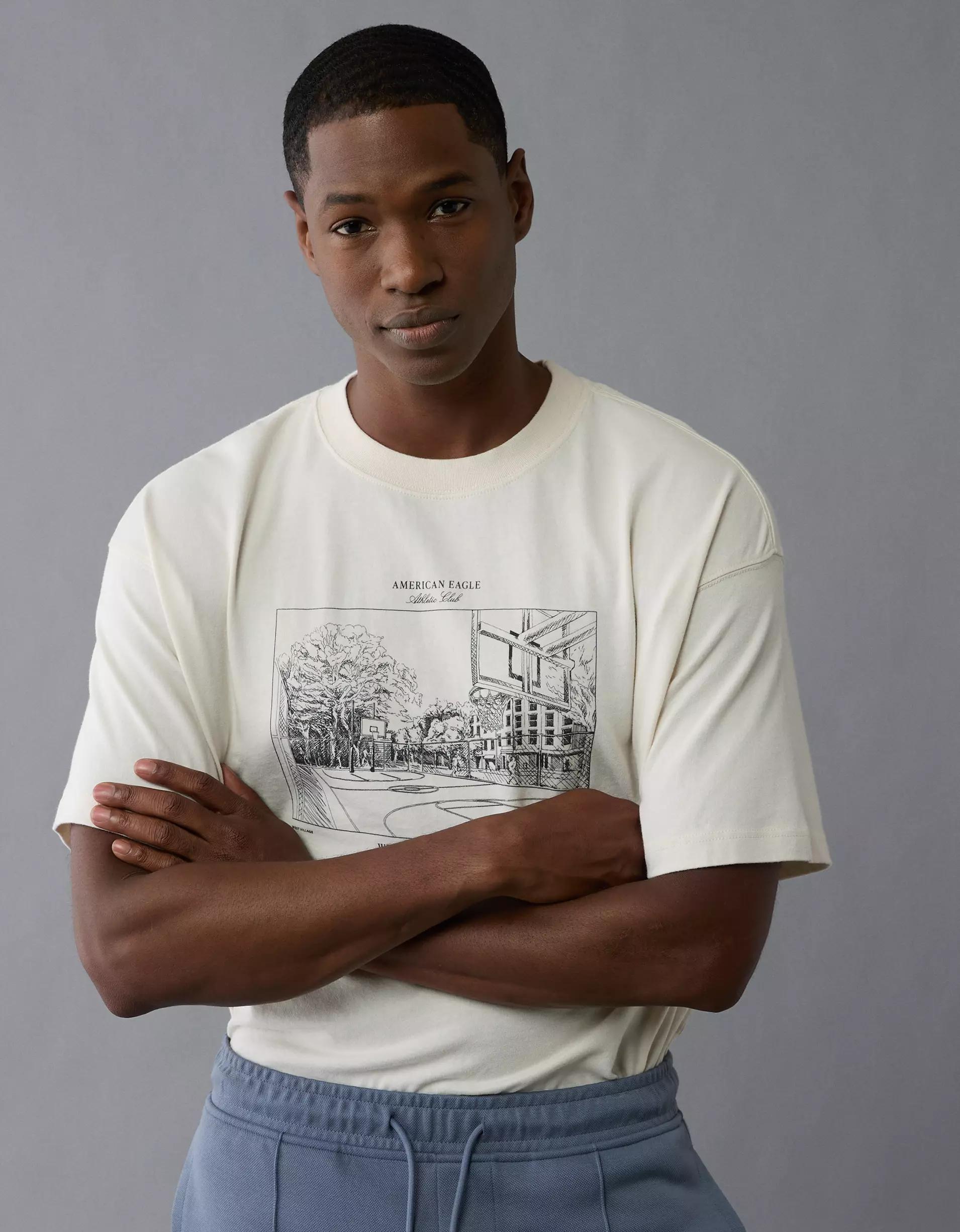 AE Boxy Logo Graphic T-Shirt Product Image