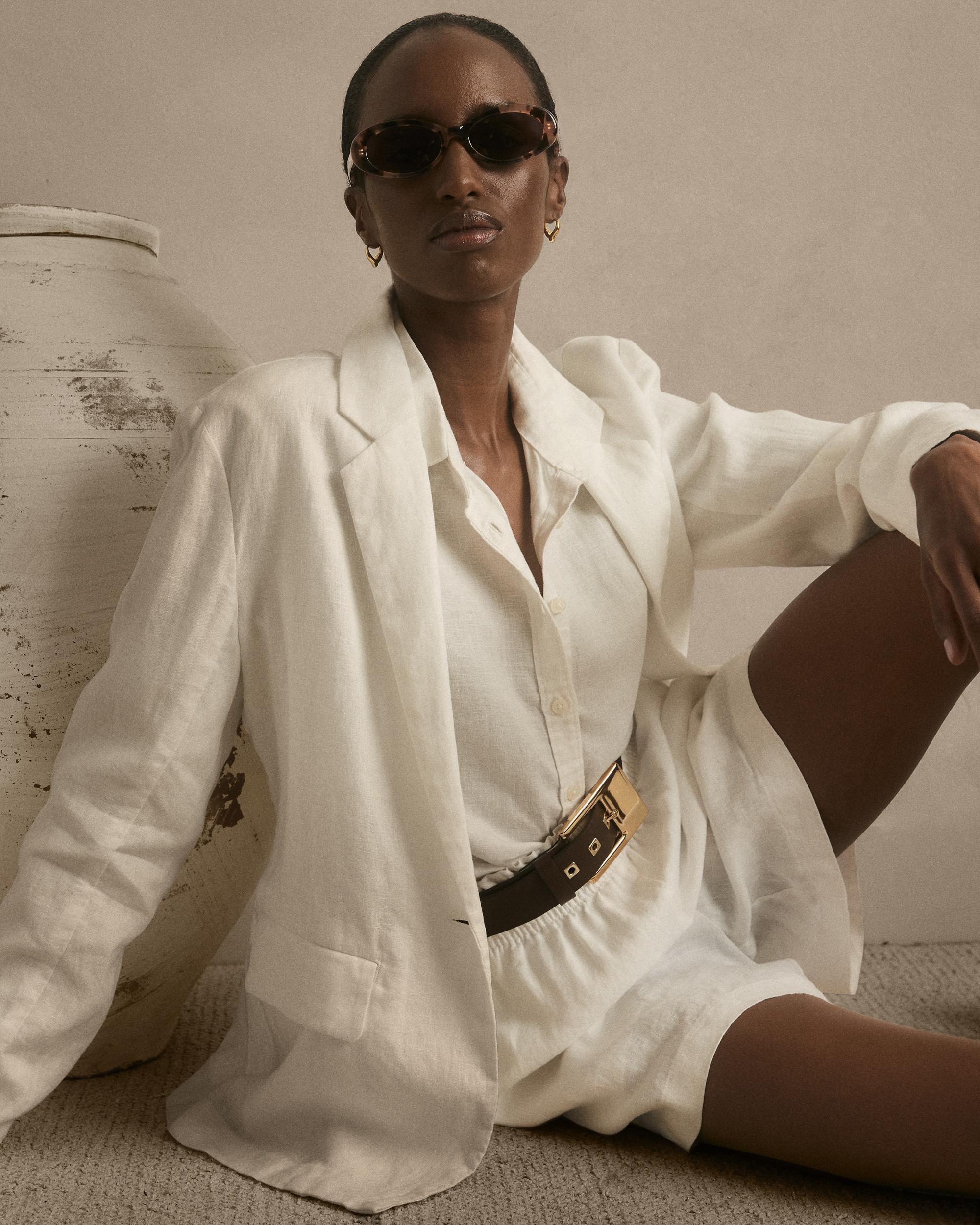 Quince | Women's 100% European Linen Long Sleeve Shirt Product Image