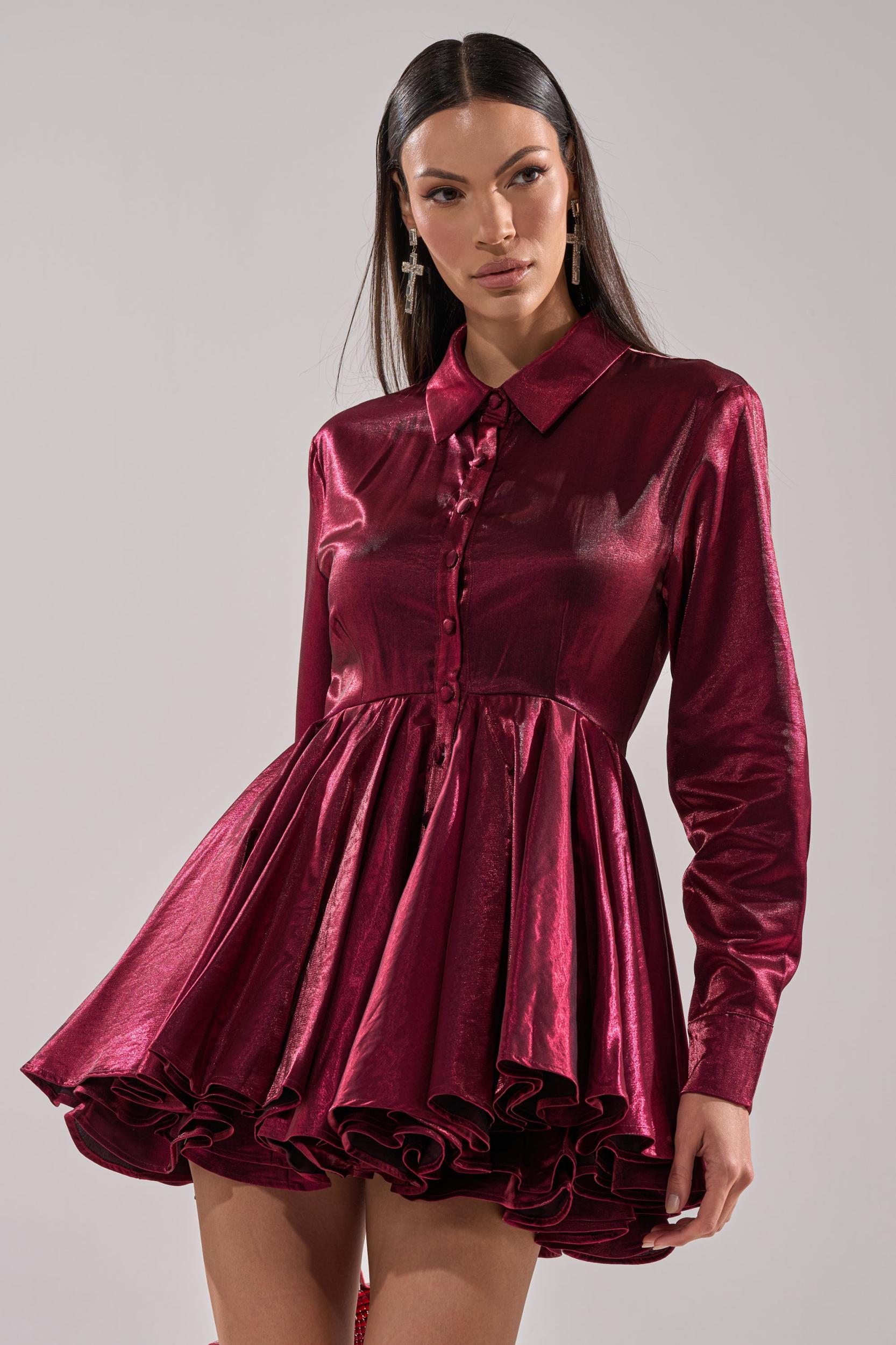 OH MY BUTTON DOWN MINI DRESS Product Image
