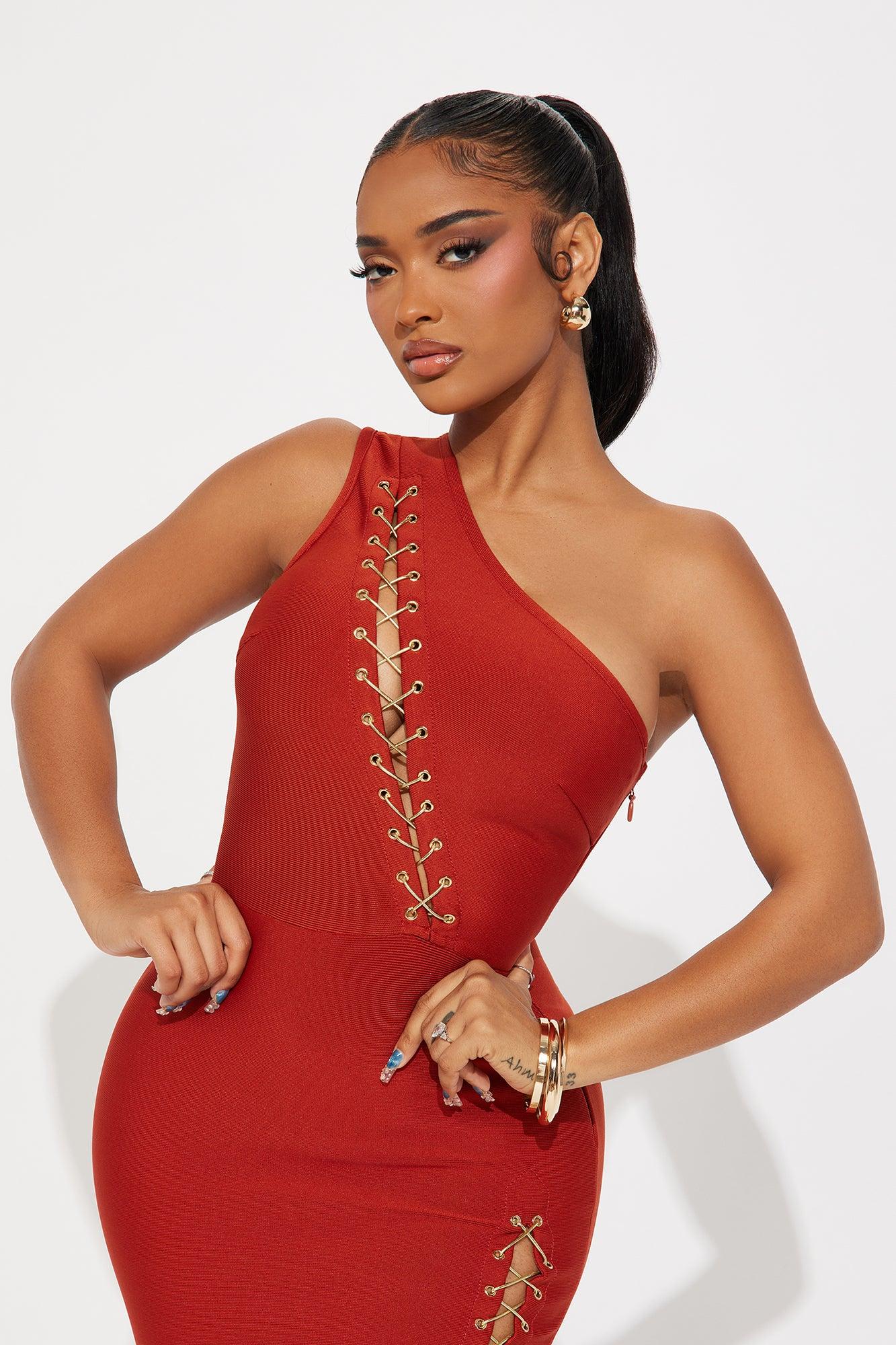 Ambitious Bandage Midi Dress - Copper Product Image