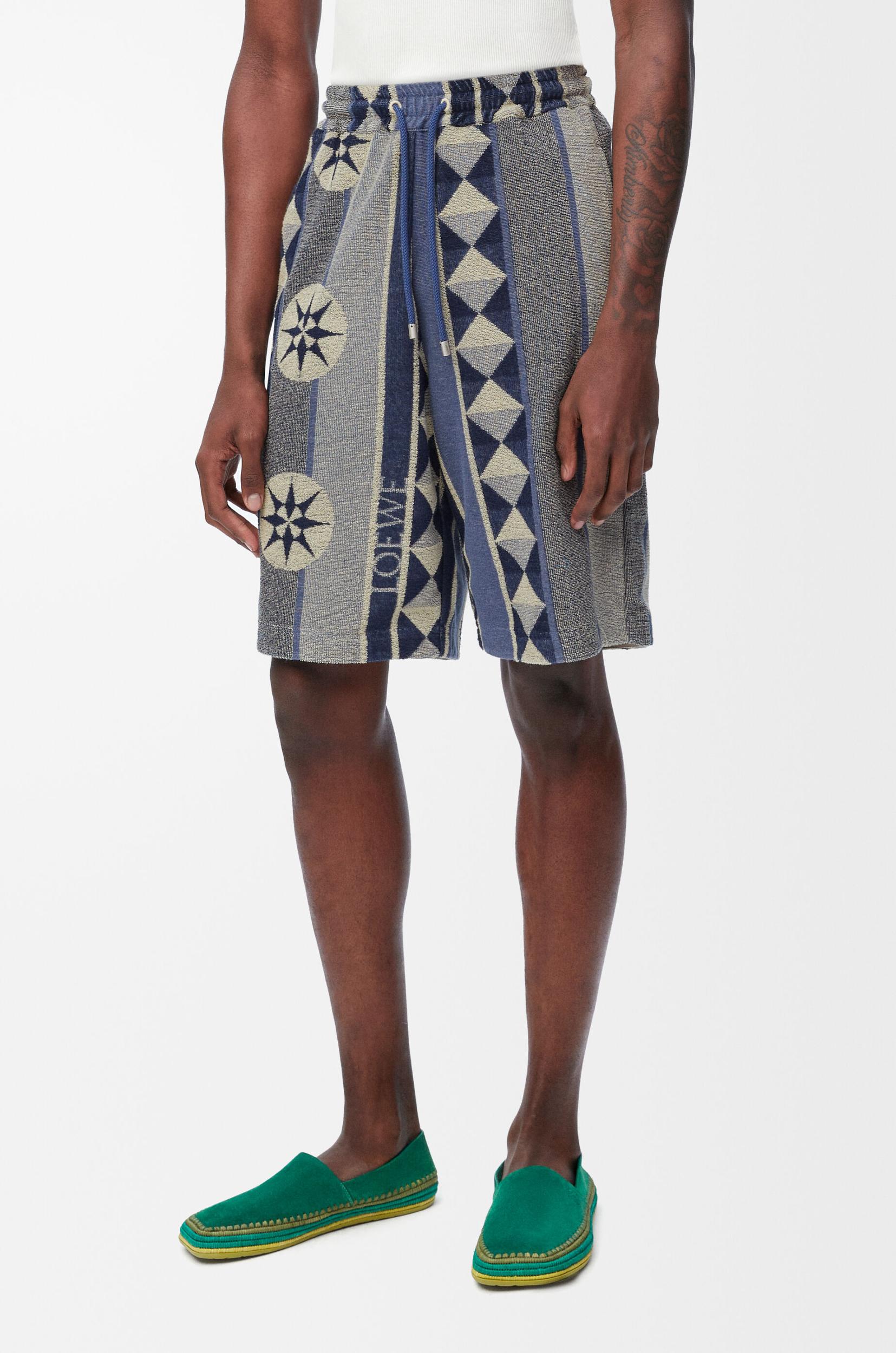 Shorts in terry cotton jacquard Product Image