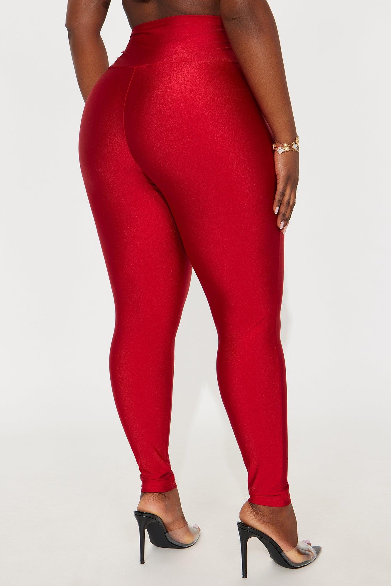 Brianne High Rise Leggings - Red Female Product Image