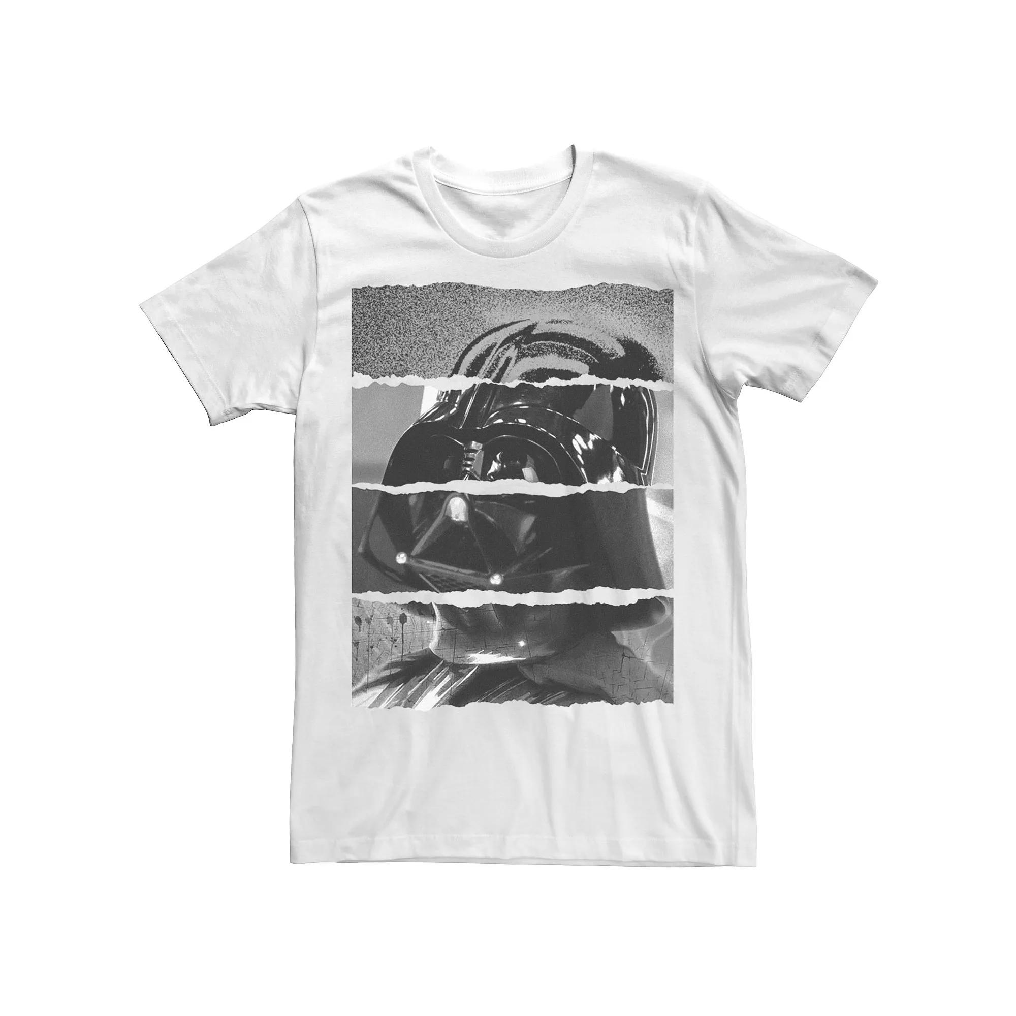 Men's Star Wars Torn Darth Vader Helmet Panels Tee,  Product Image