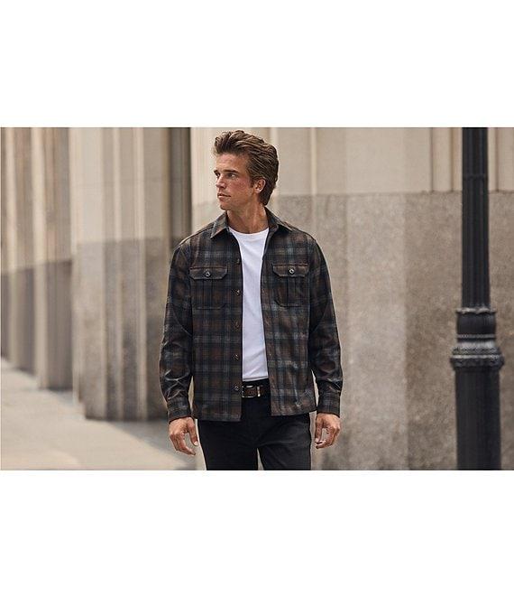 Hart Schaffner Marx The Reserve Collection Plaid Long Sleeve Shirt Jacket Product Image