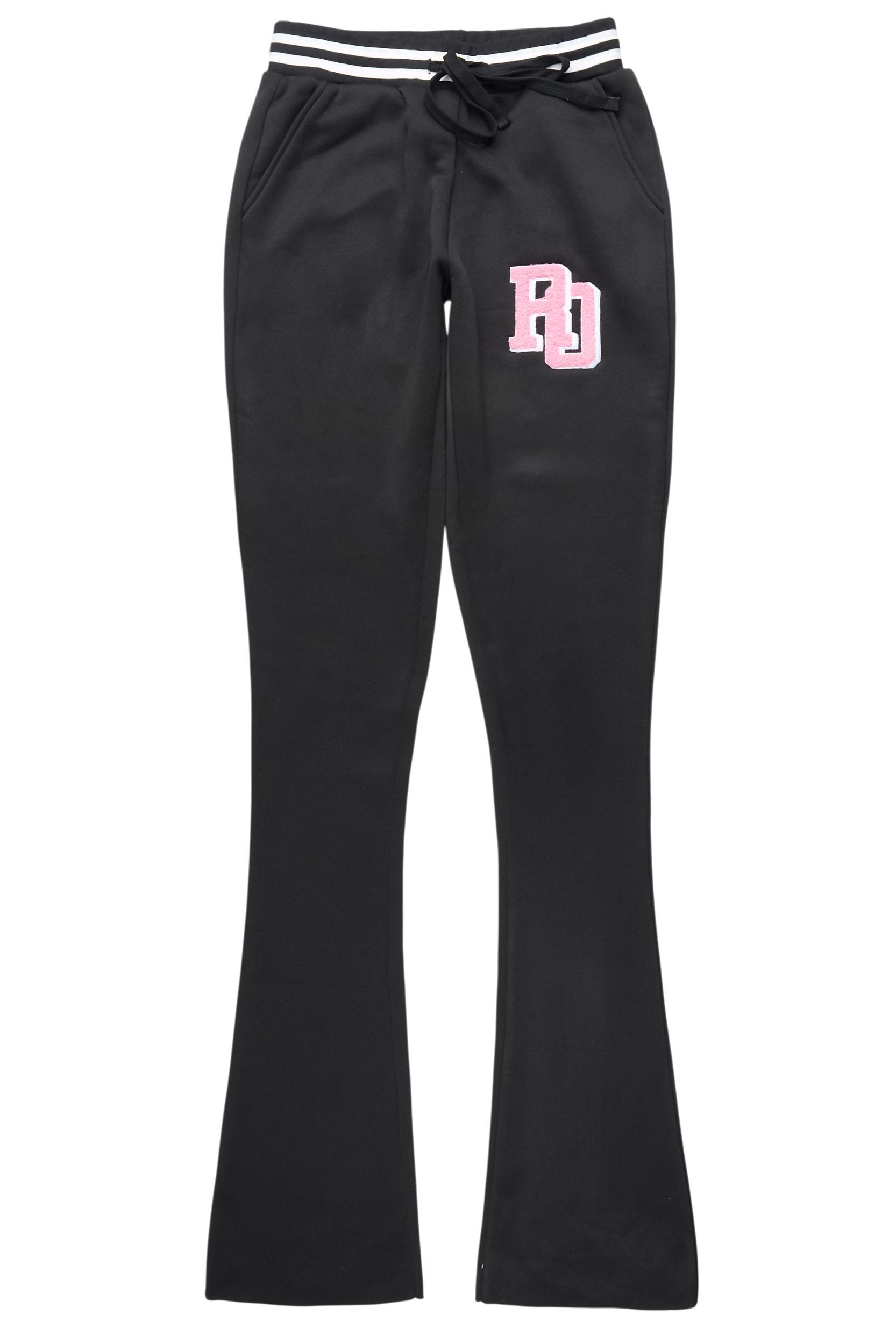 Esmeralda Black Super Stacked Track Pant Female Product Image