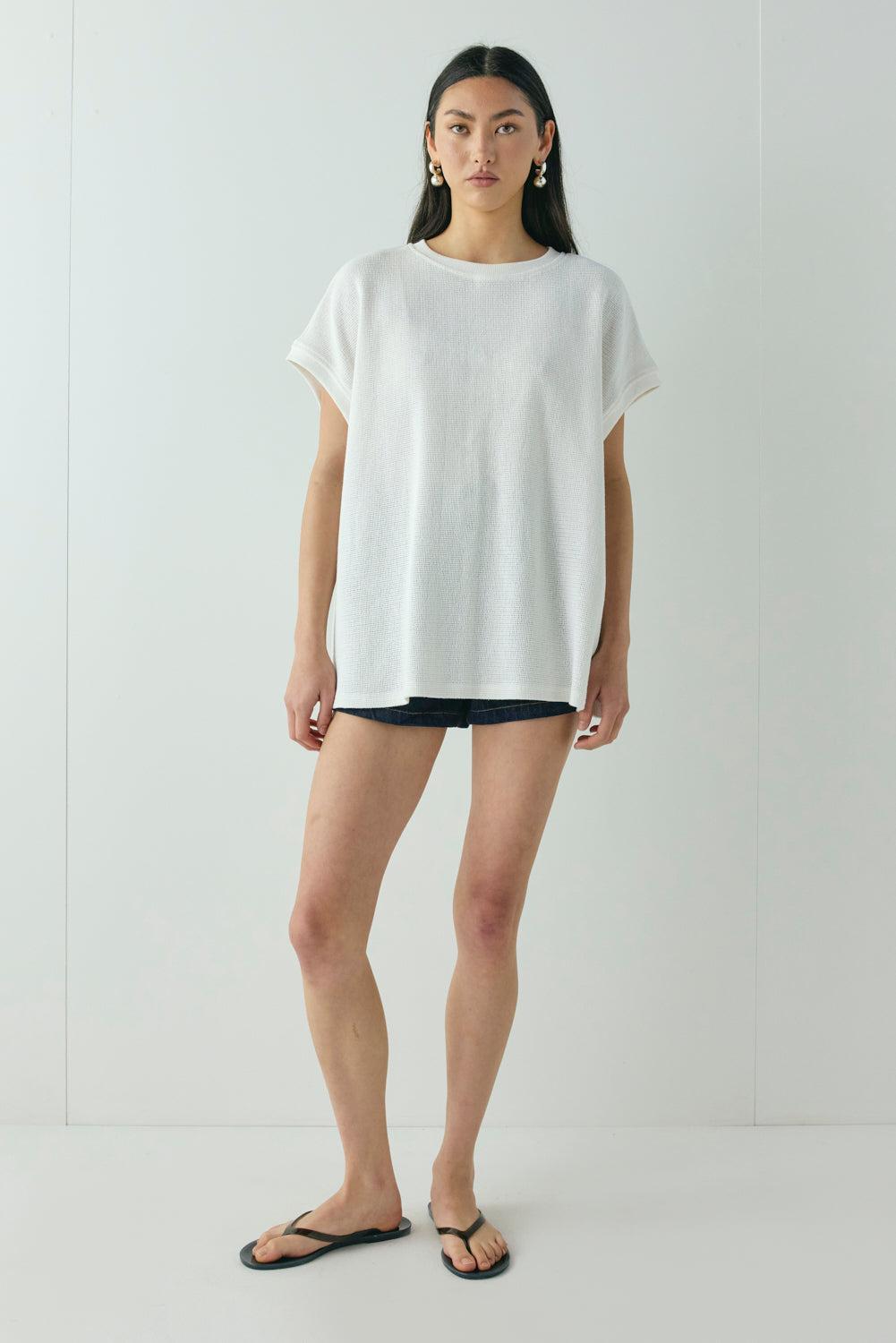 Lori Waffle Tank White Product Image