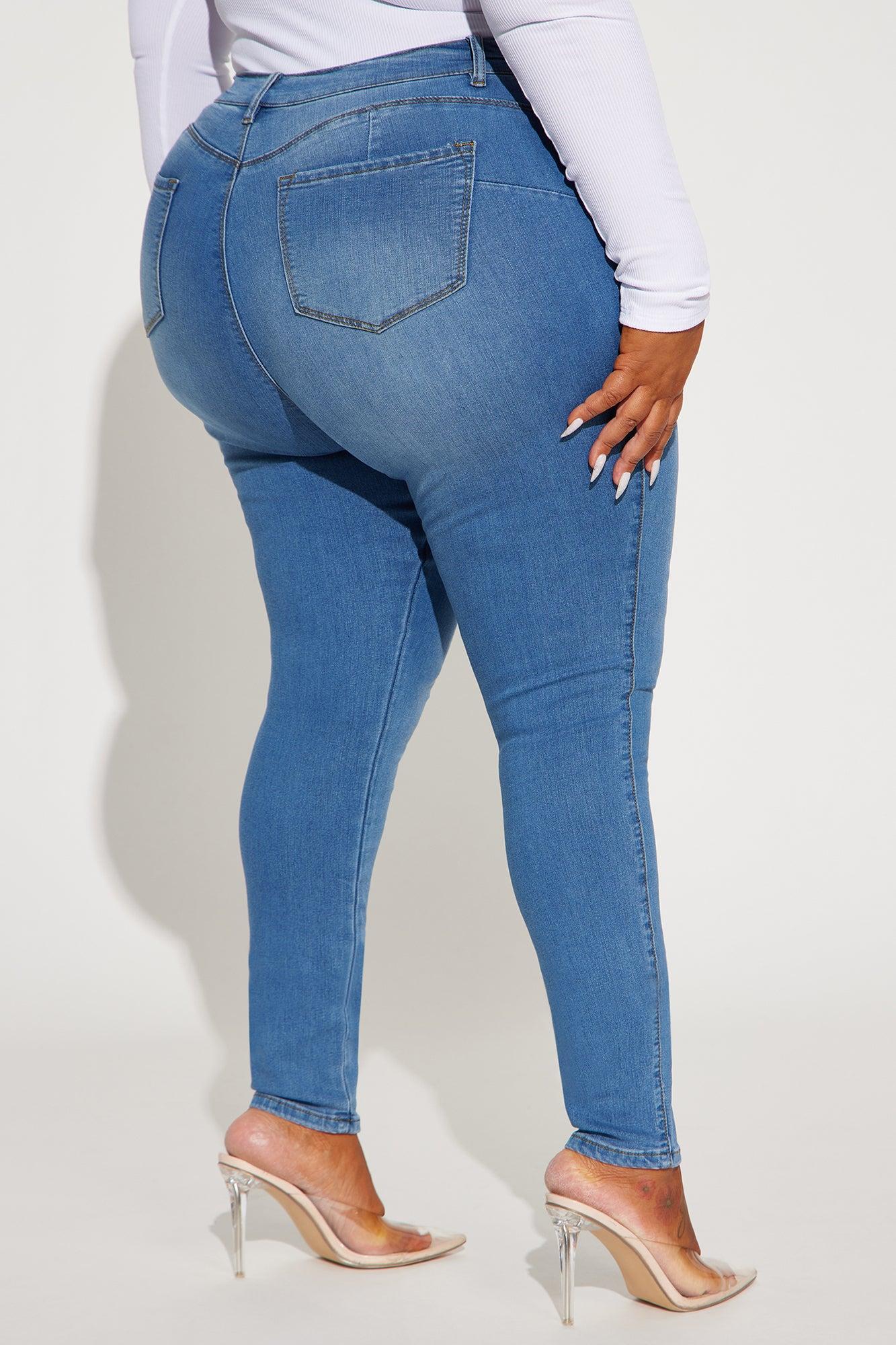 Classic Beauty Booty Lifter Skinny Jeans - Medium Blue Wash Product Image