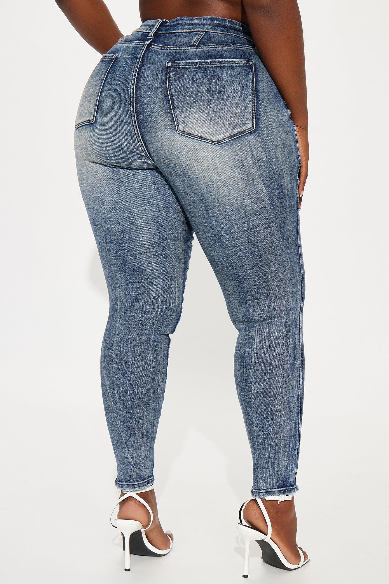 Long Story Short Sculpting Stretch Skinny Jeans - Medium Wash Product Image