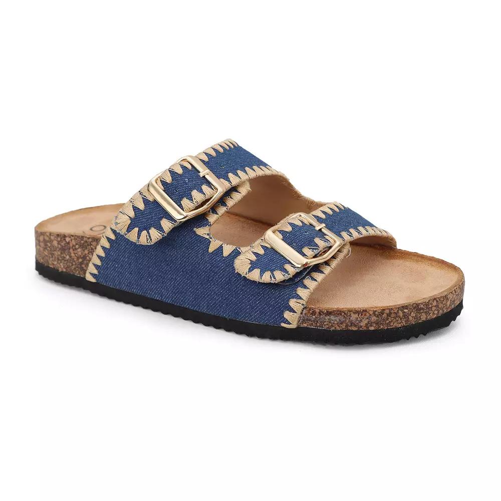 Yoki Gian-218 Women's Double Buckle Cork Sandals,  Product Image