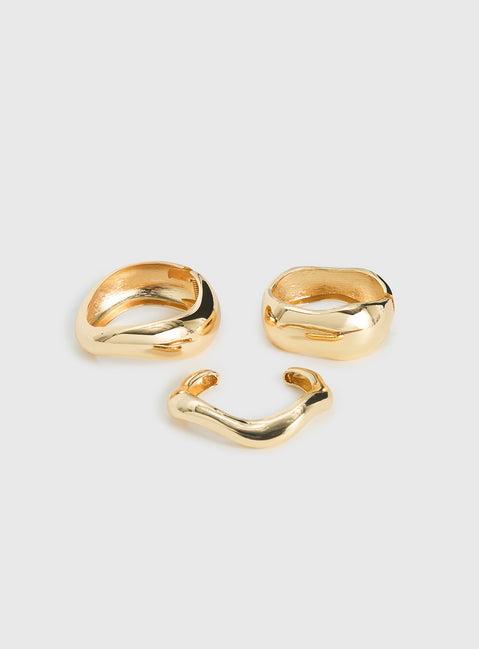 Hot Gossip Cuff Set Gold Product Image