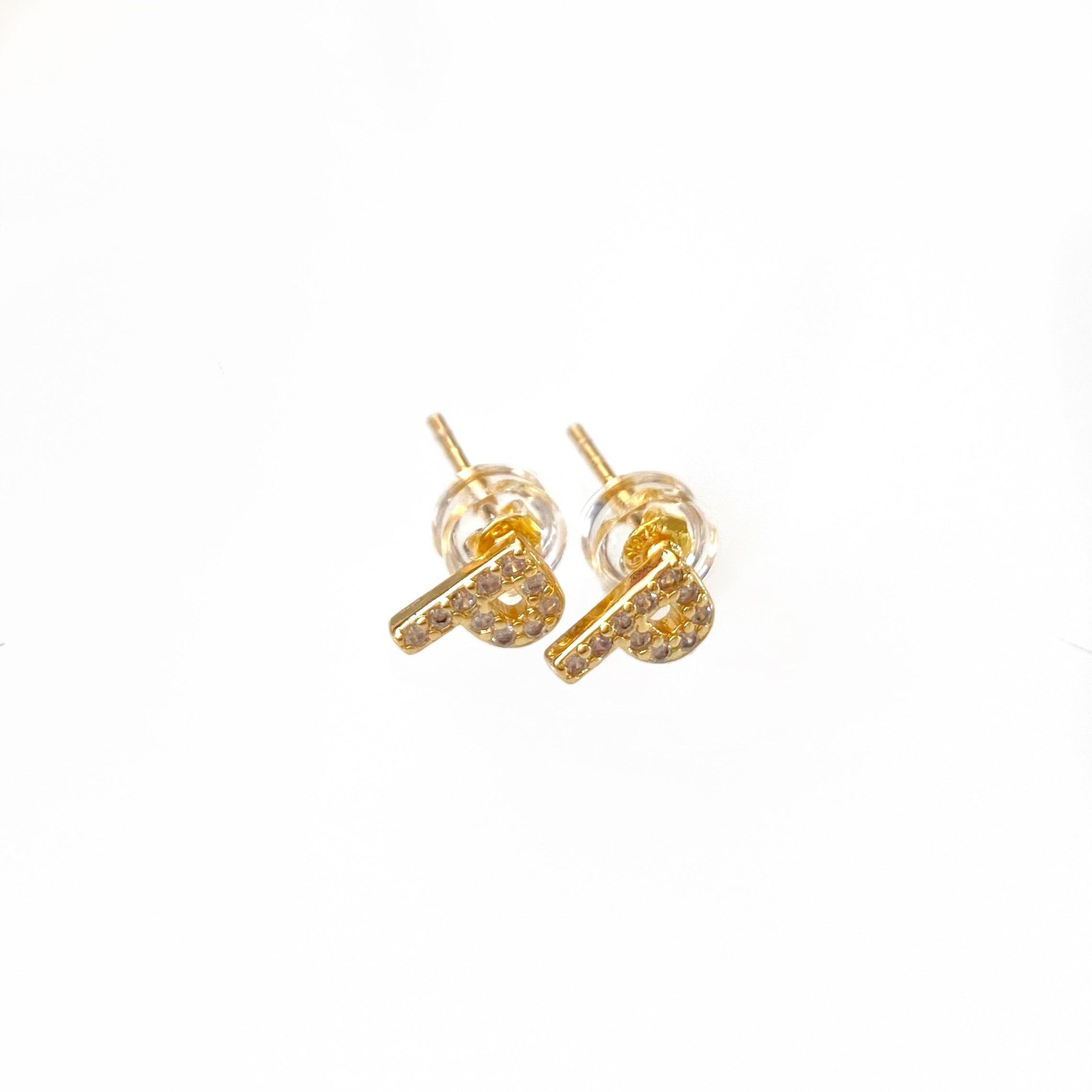 Gold Initial Studs Product Image