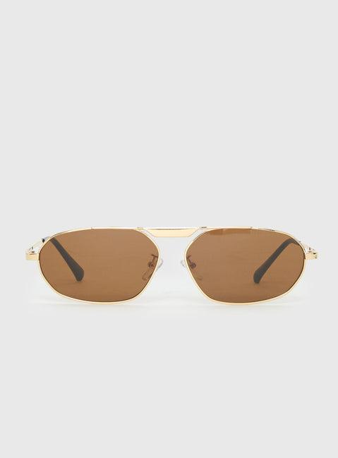 Elegance Sunglasses Gold / Brown Product Image