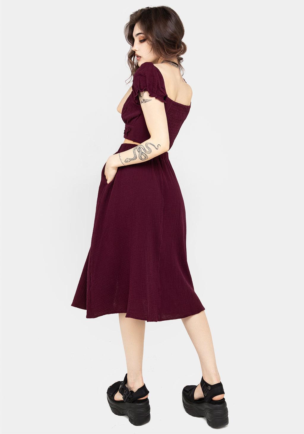 Psyche Textured Midi Skirt Product Image