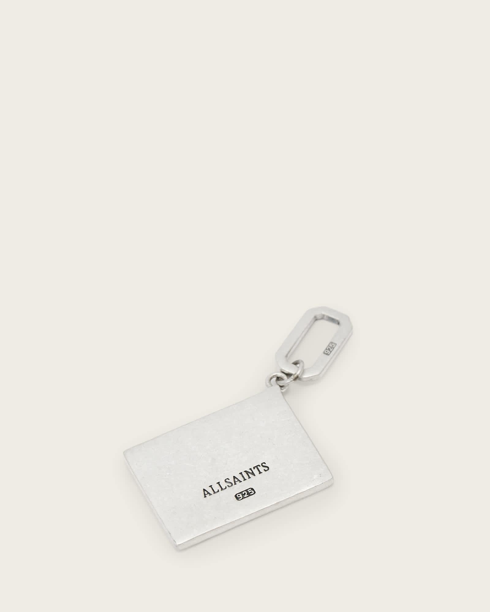 Lia Heart Huggie Earrings WARM SILVER | ALLSAINTS US Product Image