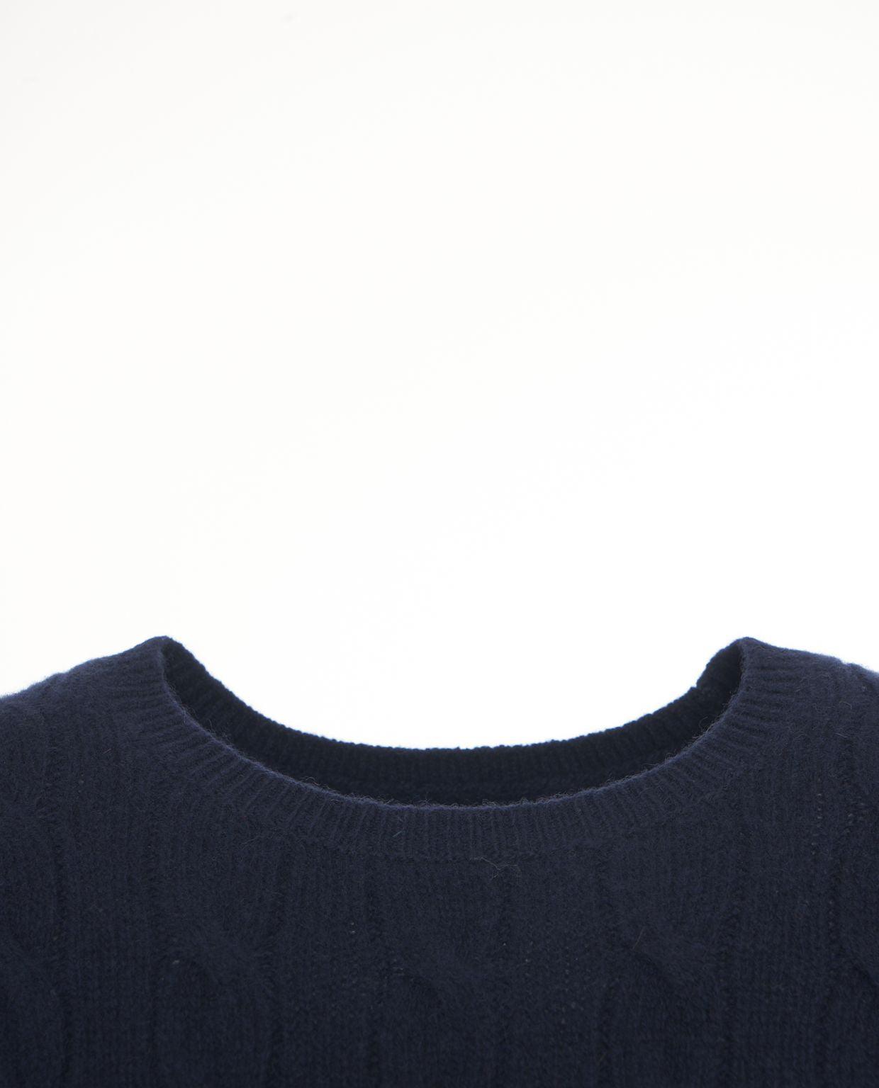 Knit top with cable knit pattern Product Image