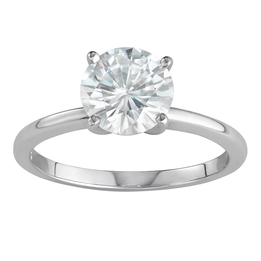 Charles & Colvard 14k White Gold 1 9/10 Carat T.W. Lab-Created Moissanite Solitaire Engagement Ring, Women's, Size: 7, 14k Whgold Product Image