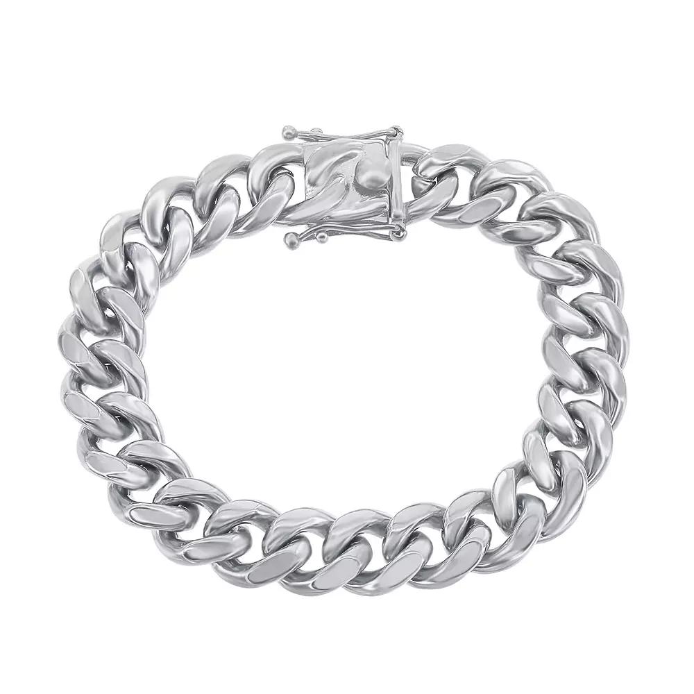 Men's Metallo Steel 14mm Miami Cuban Bracelet, Size: 9", Stainless Product Image