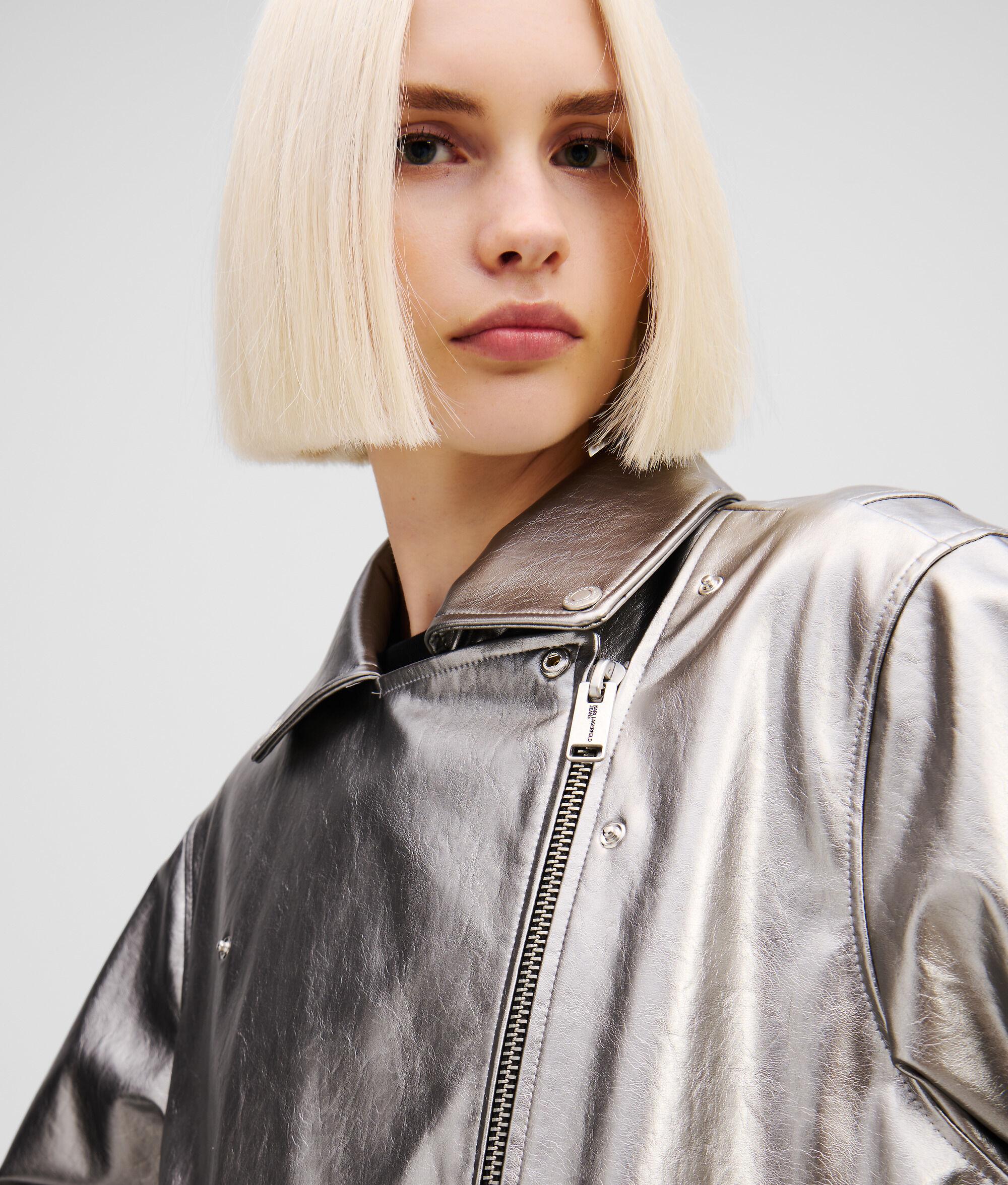 METALLIC BIKER JACKET Product Image
