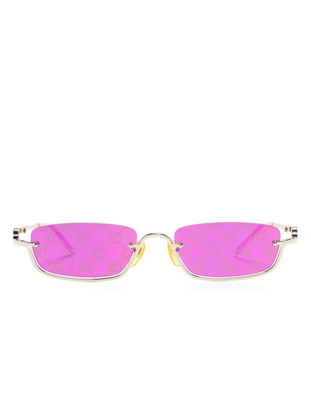 slim rectangular-frame sunglasses Product Image