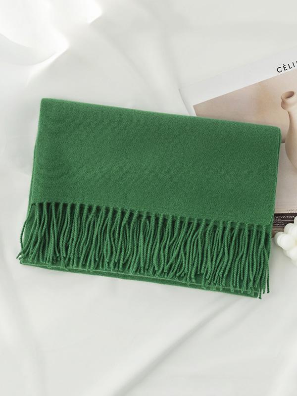 Keep Warm Solid Color Tasseled Shawl&Scarf Product Image